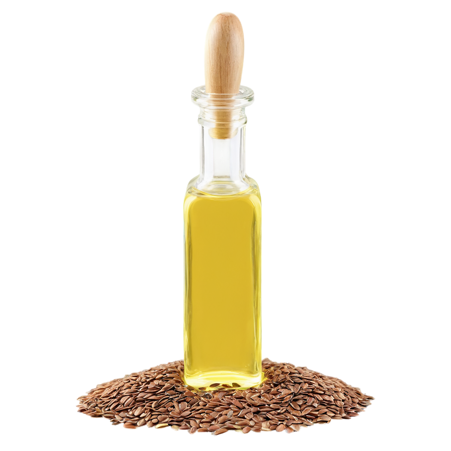 Flaxseed oil isolated on transparent background, #7768