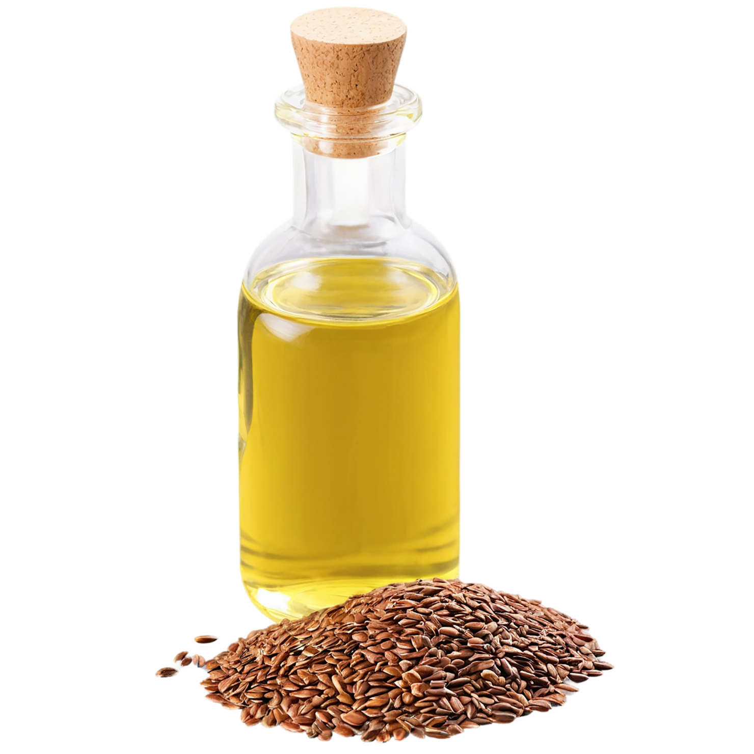 Flaxseed oil isolated on transparent background, #7769