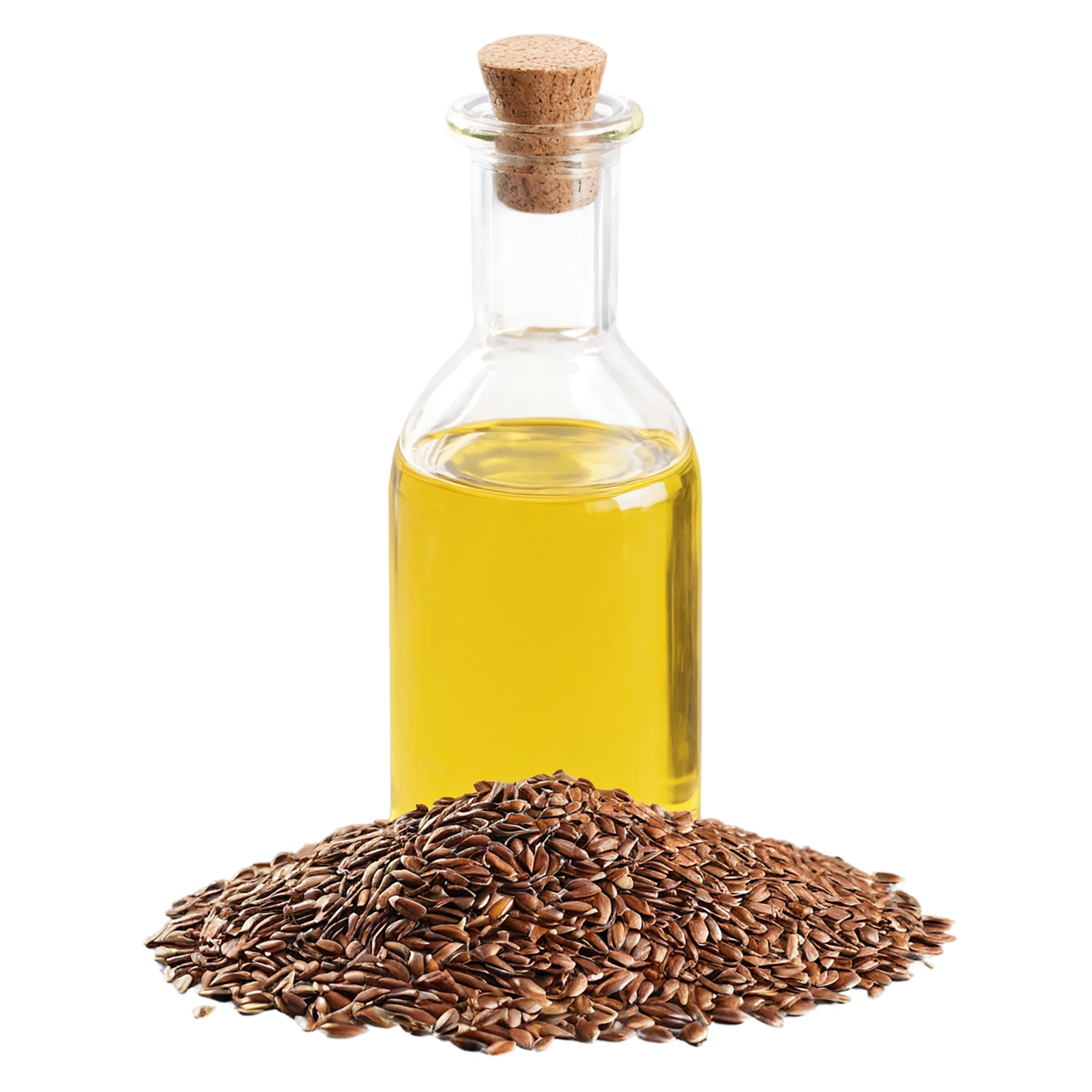 Flaxseed oil isolated on transparent background, #7770