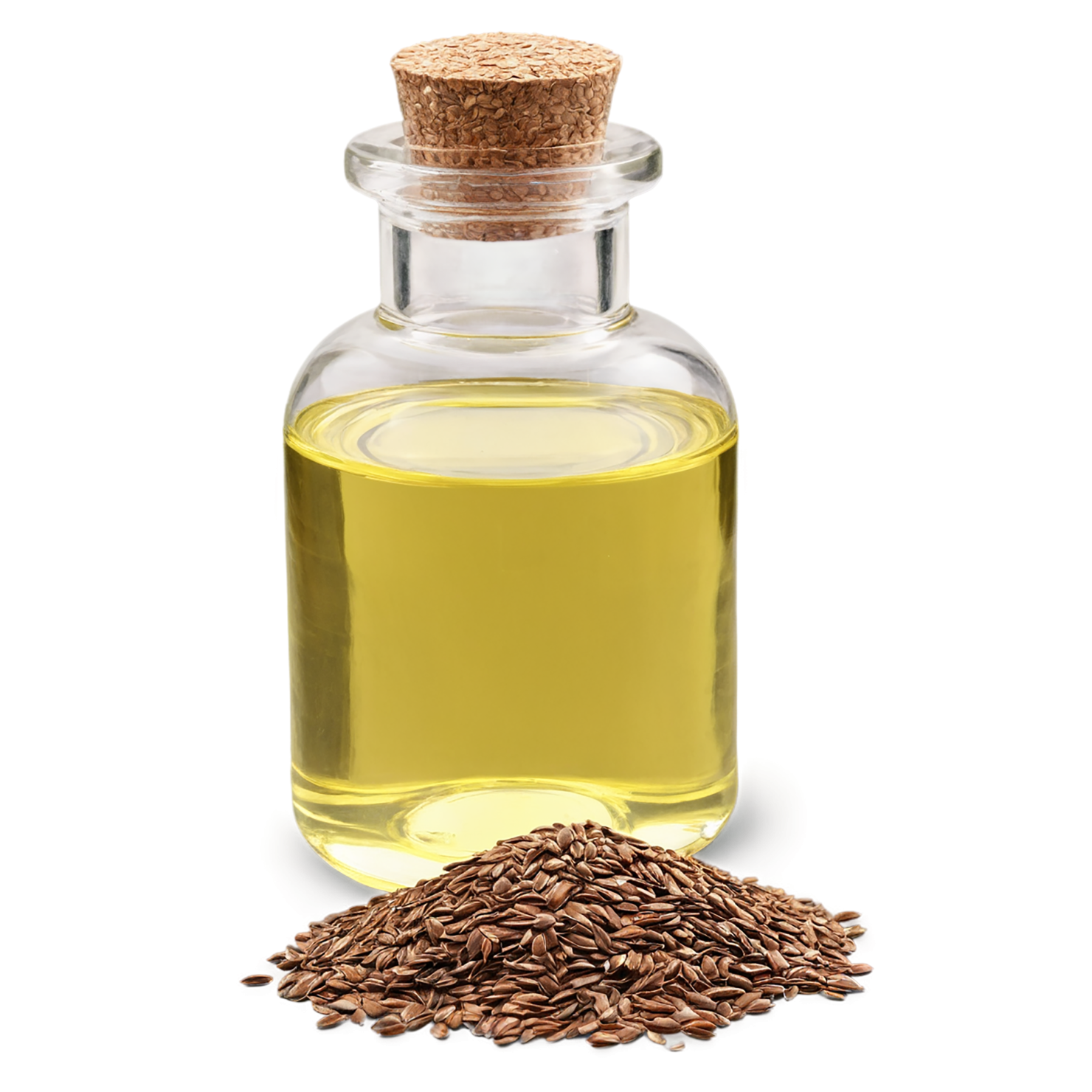 Flaxseed oil isolated on transparent background, #7773