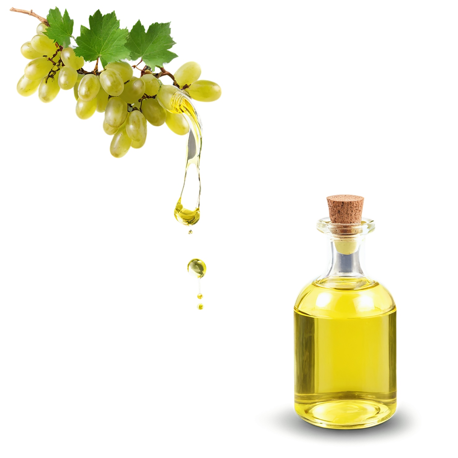 Grapeseed oil isolated on transparent background, #7810