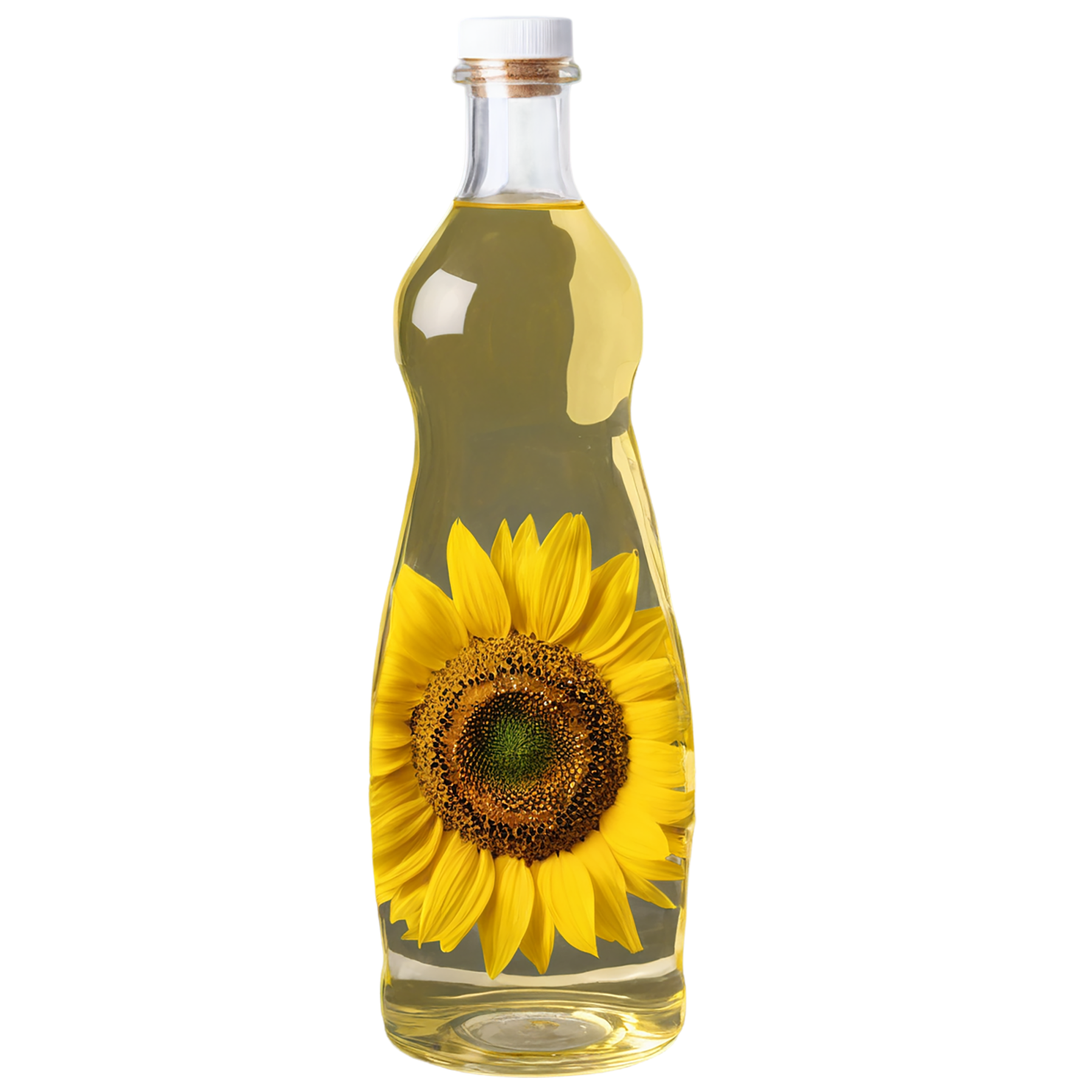 Sunflower oil isolated on transparent background #8000
