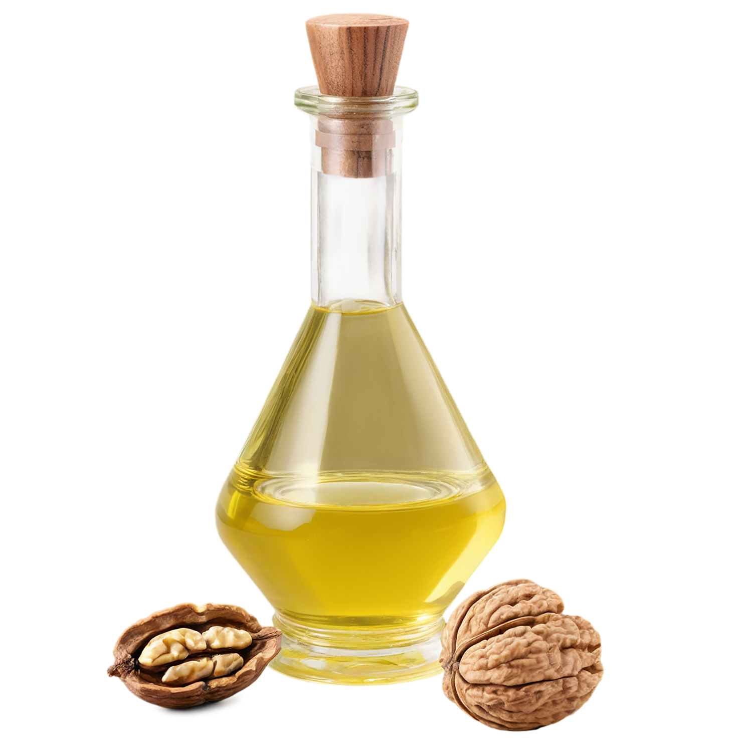 Walnut oil isolated on transparent background #8088