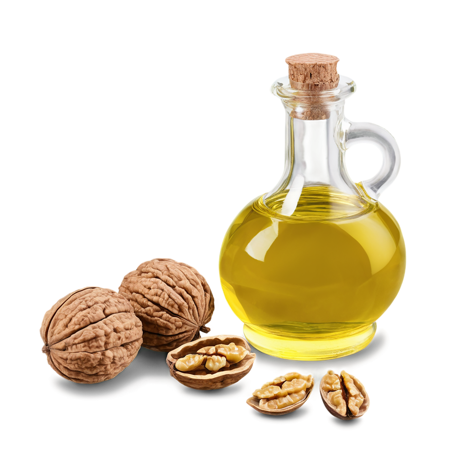 Walnut oil isolated on transparent background #8089