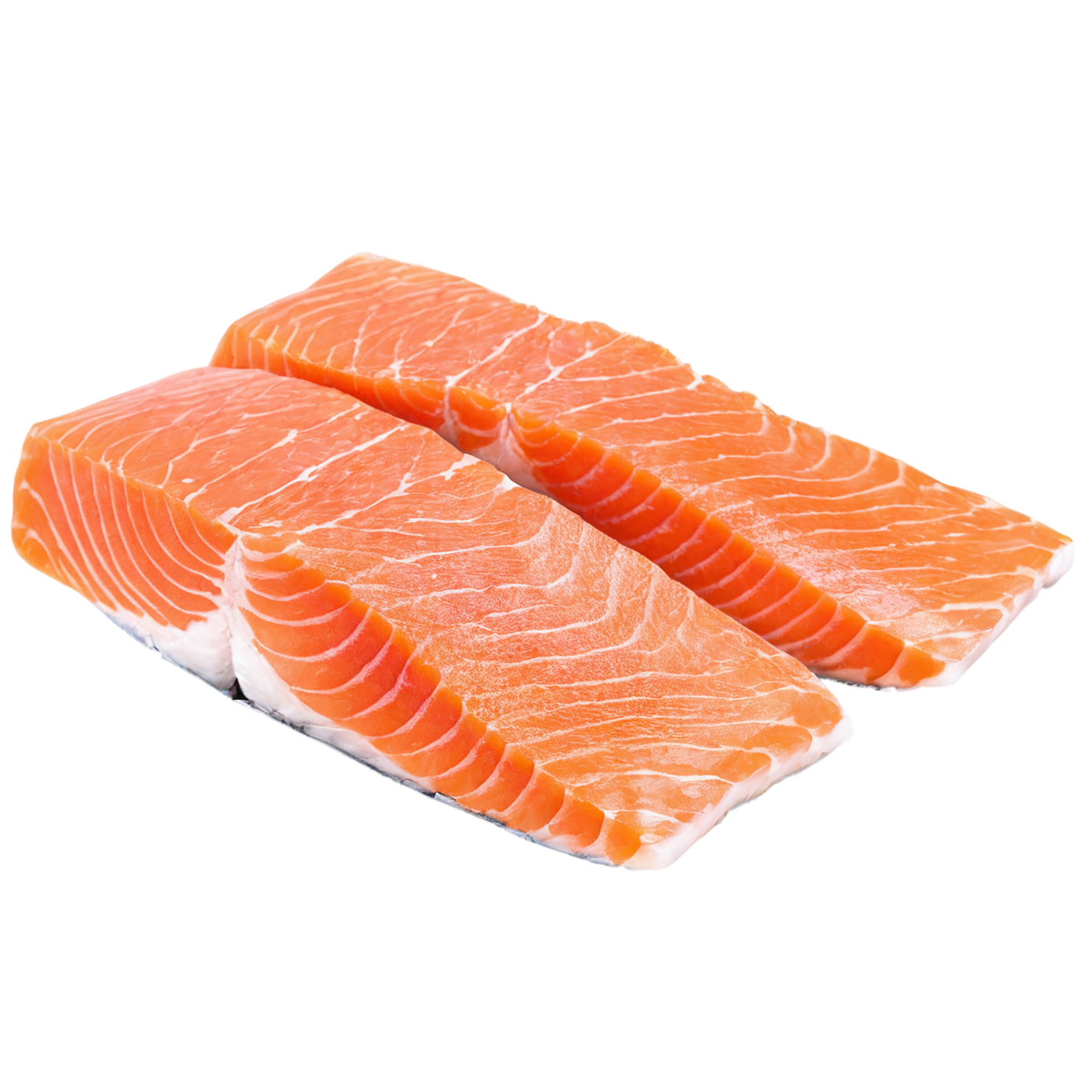 salmon fillet slice proteins isolated on transparent background #8657