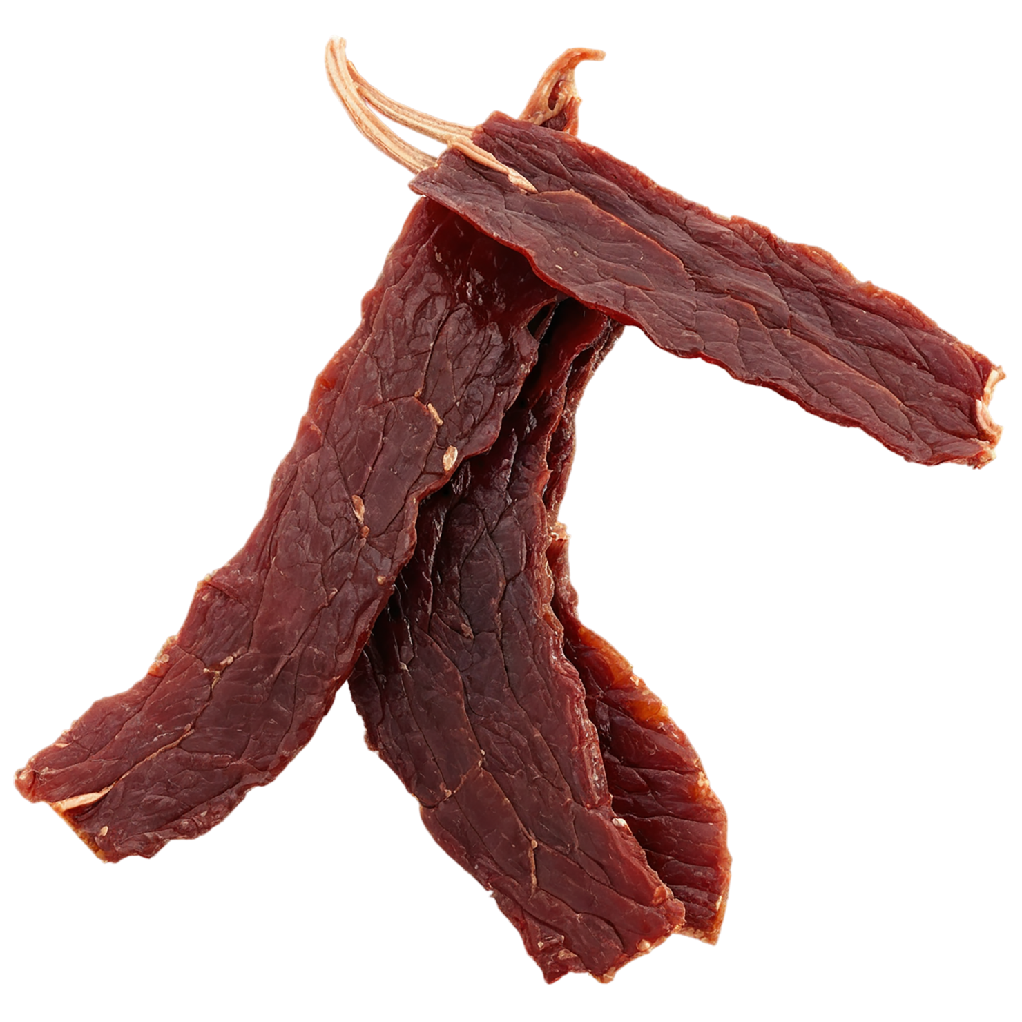 Beef jerky snacks isolated on transparent background #8970