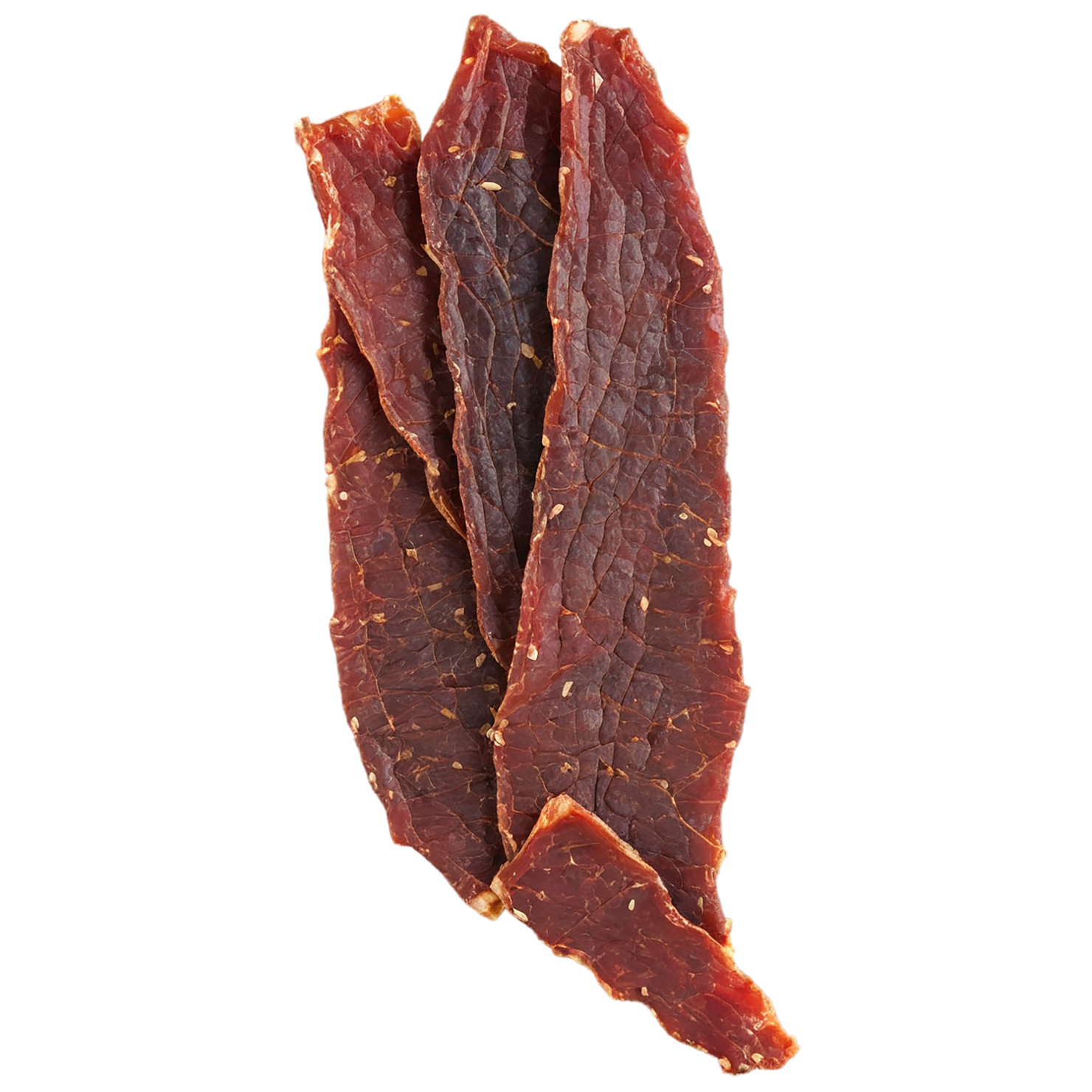 Beef jerky snacks isolated on transparent background #8974
