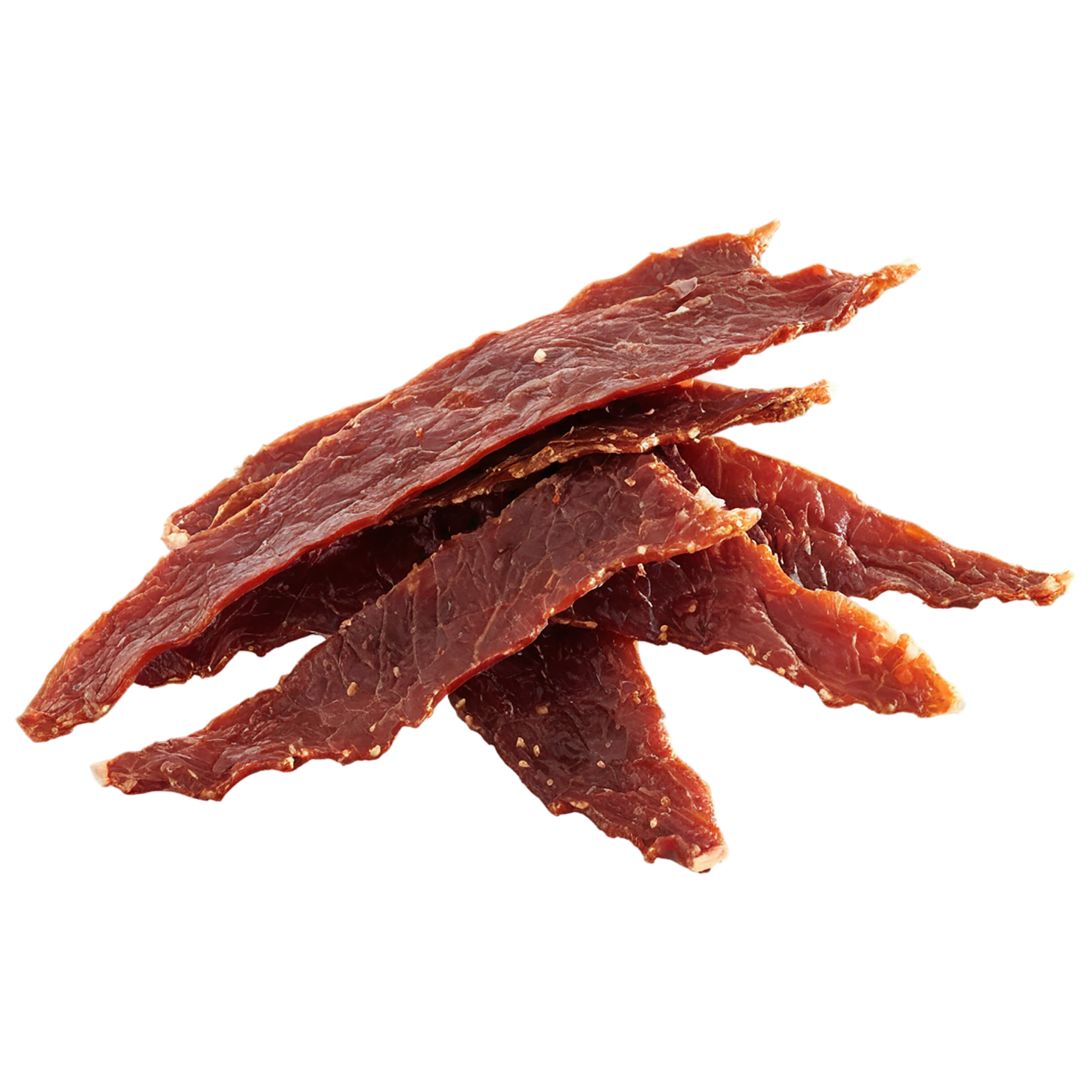 Beef jerky snacks isolated on transparent background #8975