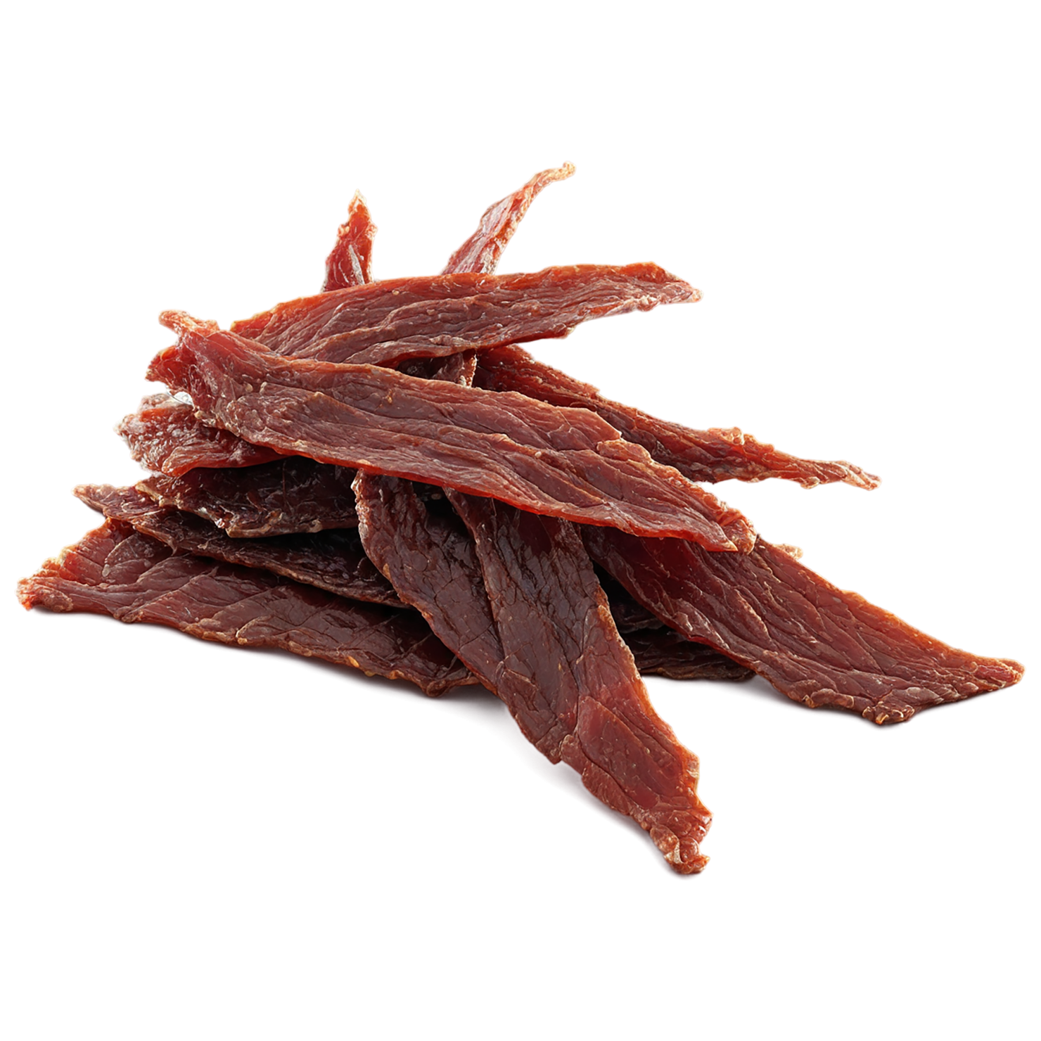 Beef jerky snacks isolated on transparent background #8979