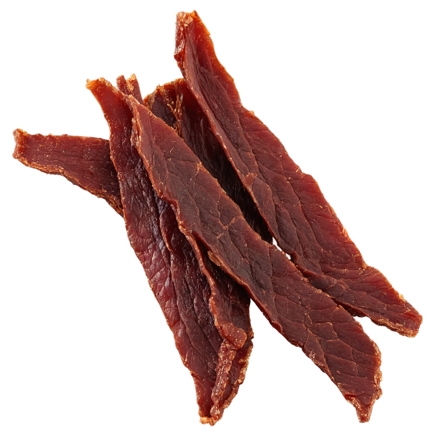 Beef jerky snacks isolated on transparent background #8980