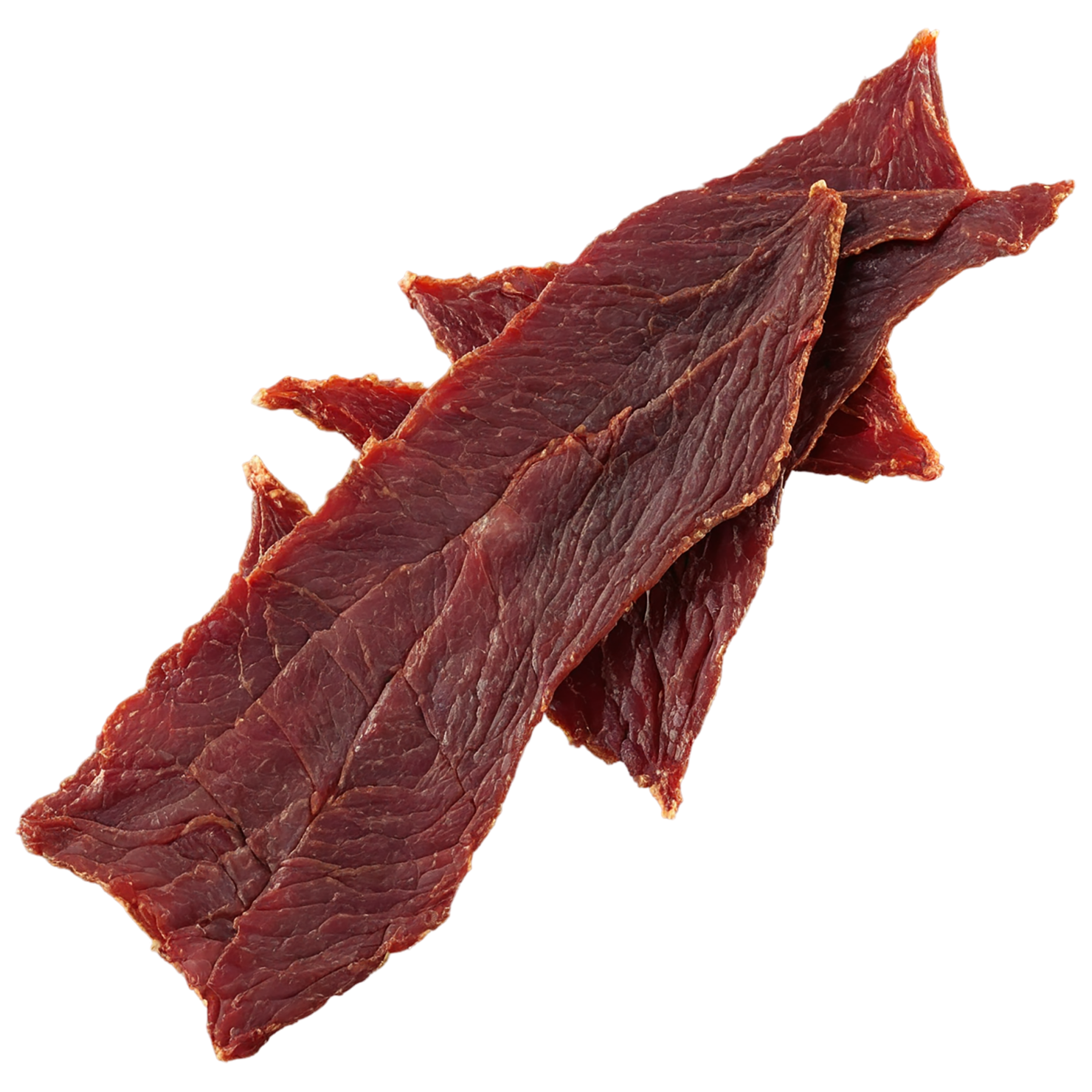Beef jerky snacks isolated on transparent background #8983