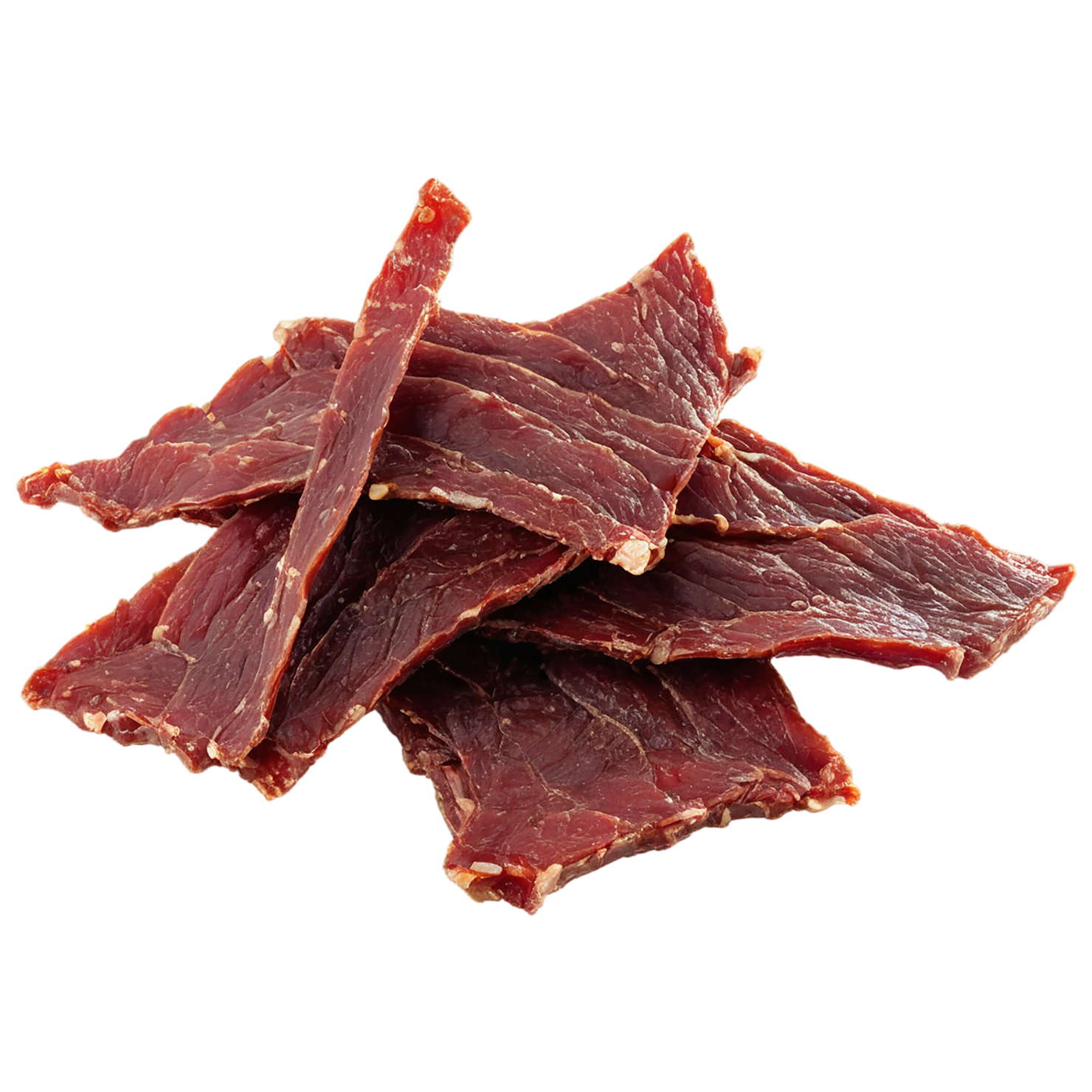Beef jerky snacks isolated on transparent background #8986