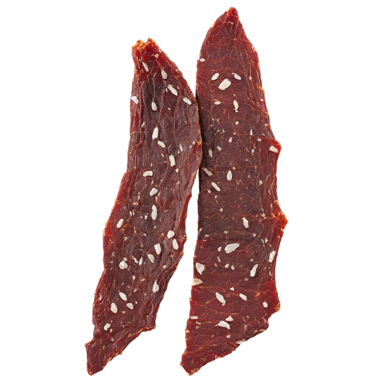Beef jerky snacks isolated on transparent background #8994
