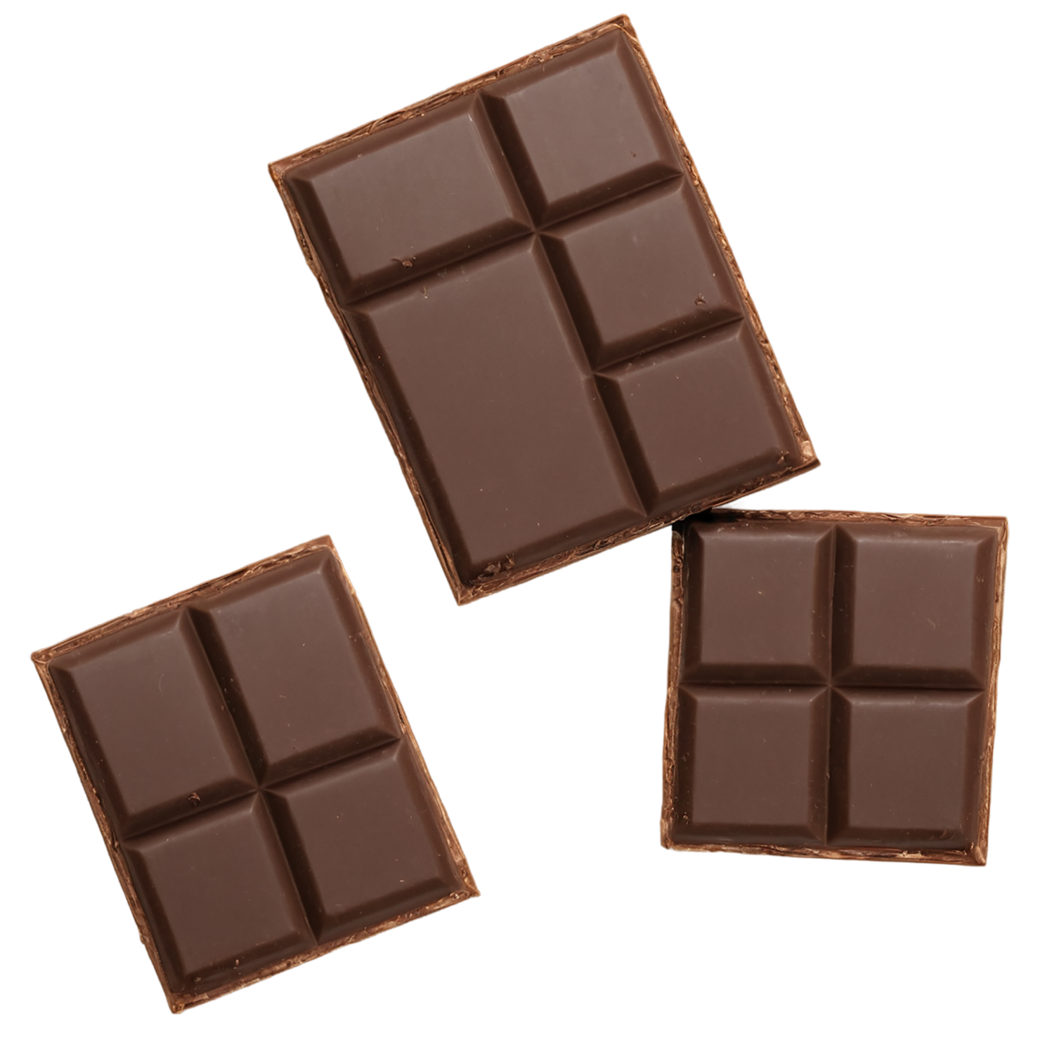 Dark chocolate snacks isolated on transparent background #9057