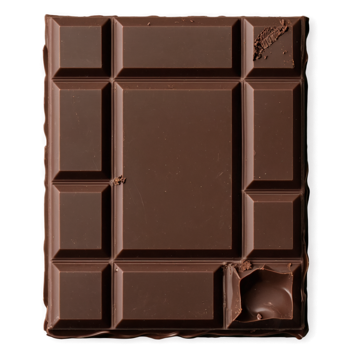 Dark chocolate snacks isolated on transparent background #9060