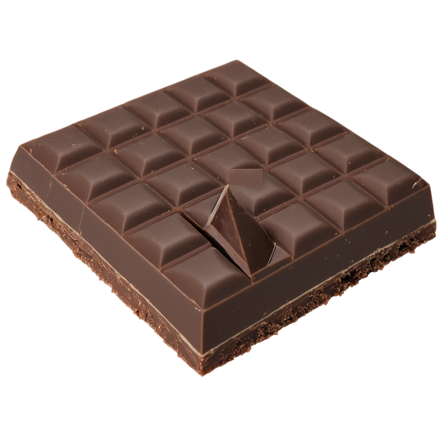 Dark chocolate snacks isolated on transparent background #9069