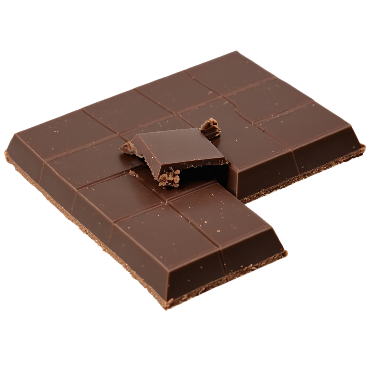 Dark chocolate snacks isolated on transparent background #9072