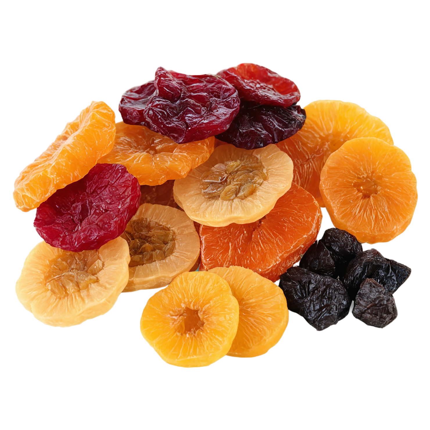 Dried fruits snacks isolated on transparent background #9088
