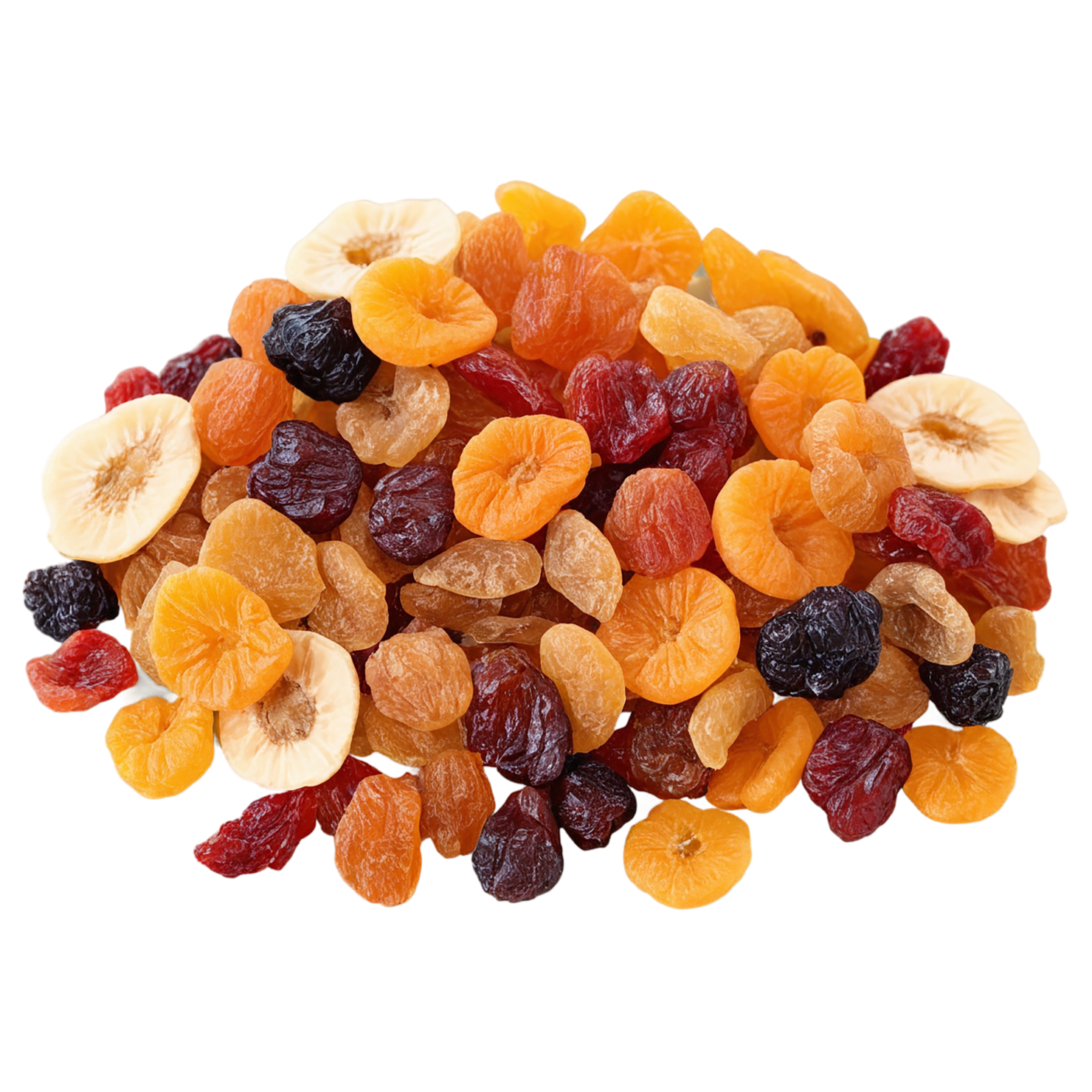Dried fruits snacks isolated on transparent background #9095