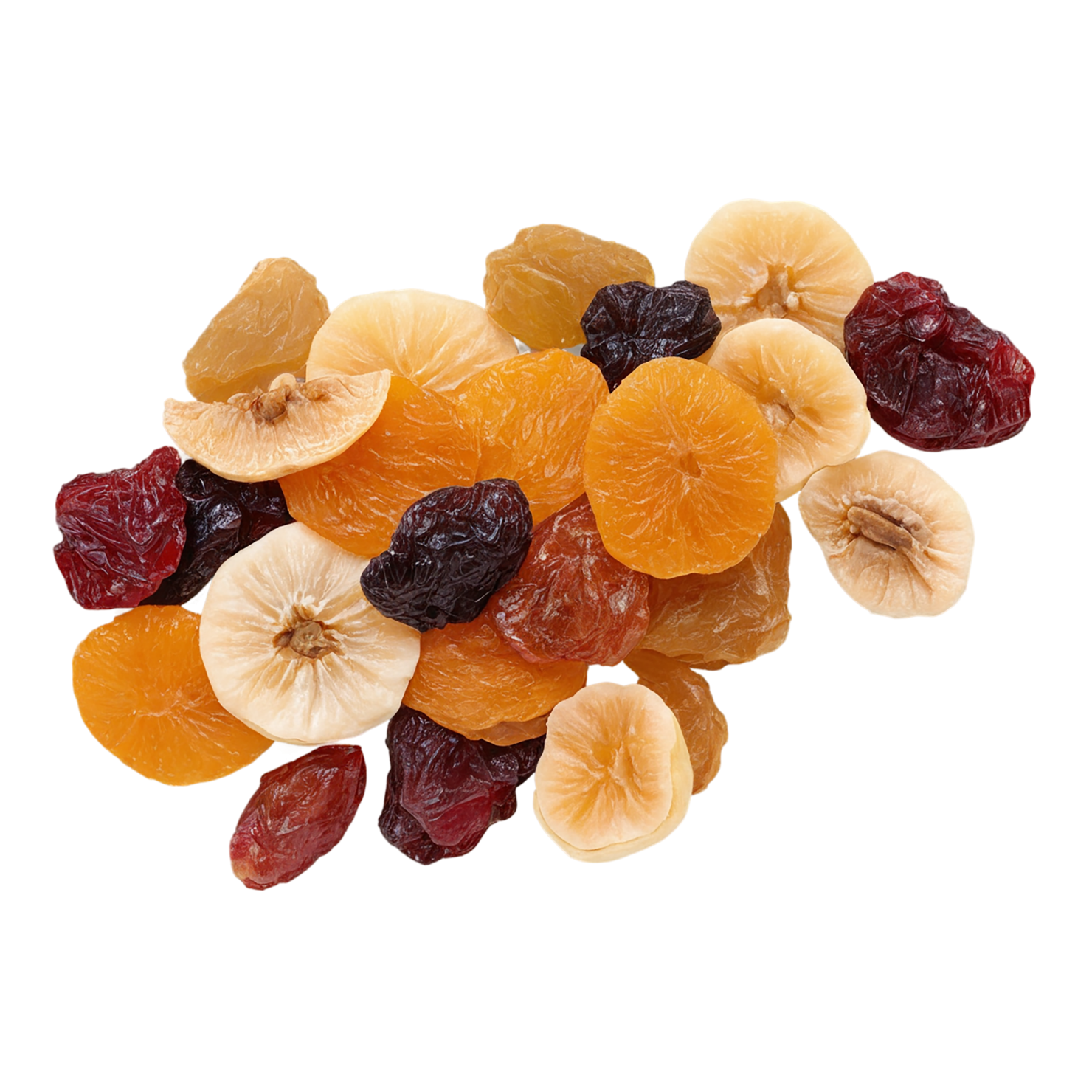 Dried fruits snacks isolated on transparent background #9096