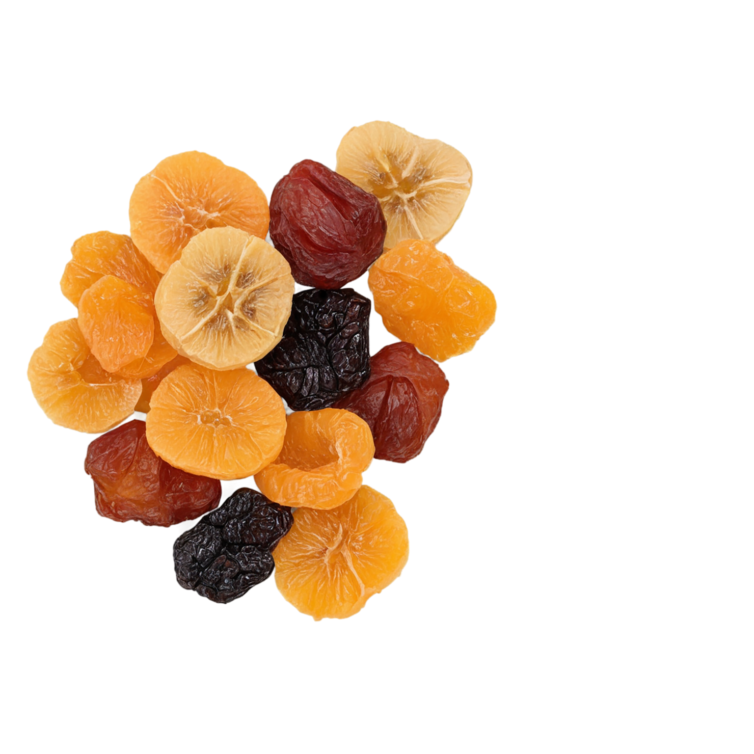 Dried fruits snacks isolated on transparent background #9097