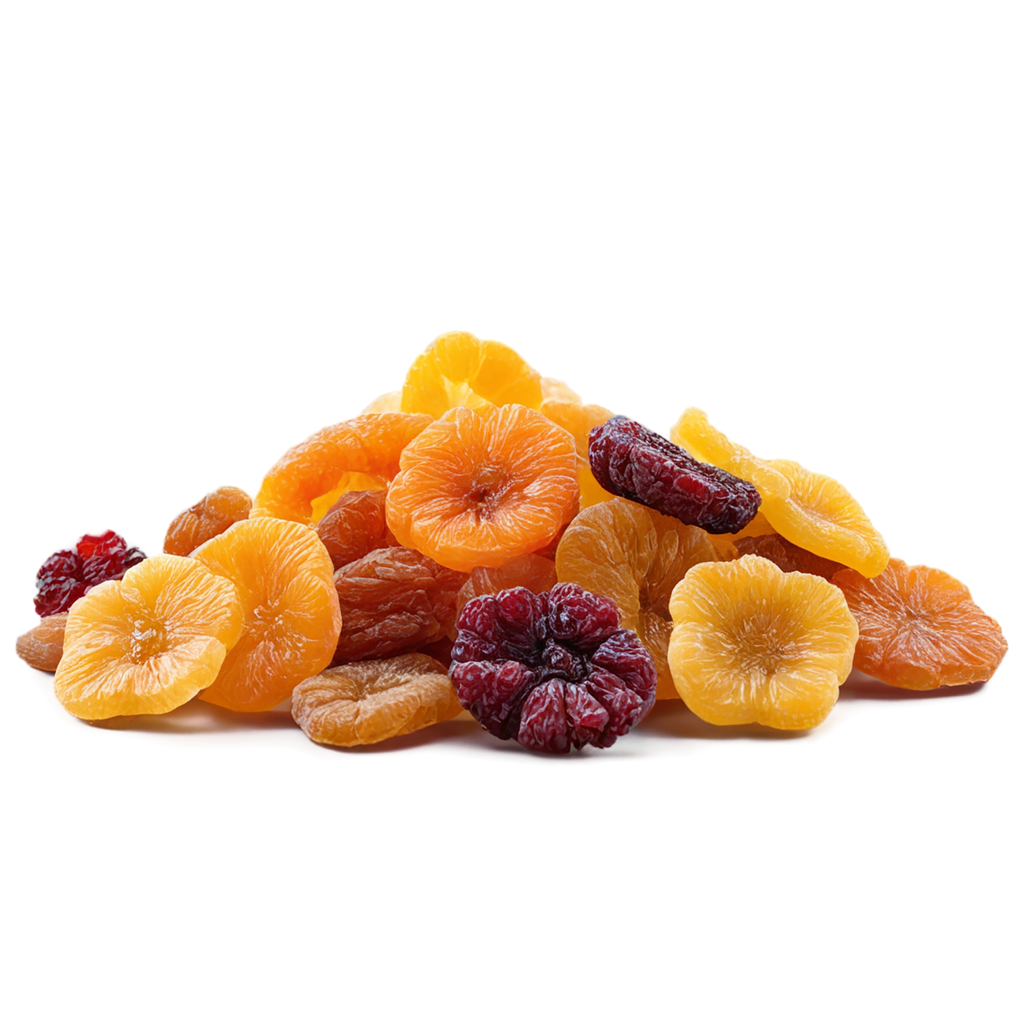 Dried fruits snacks isolated on transparent background #9098