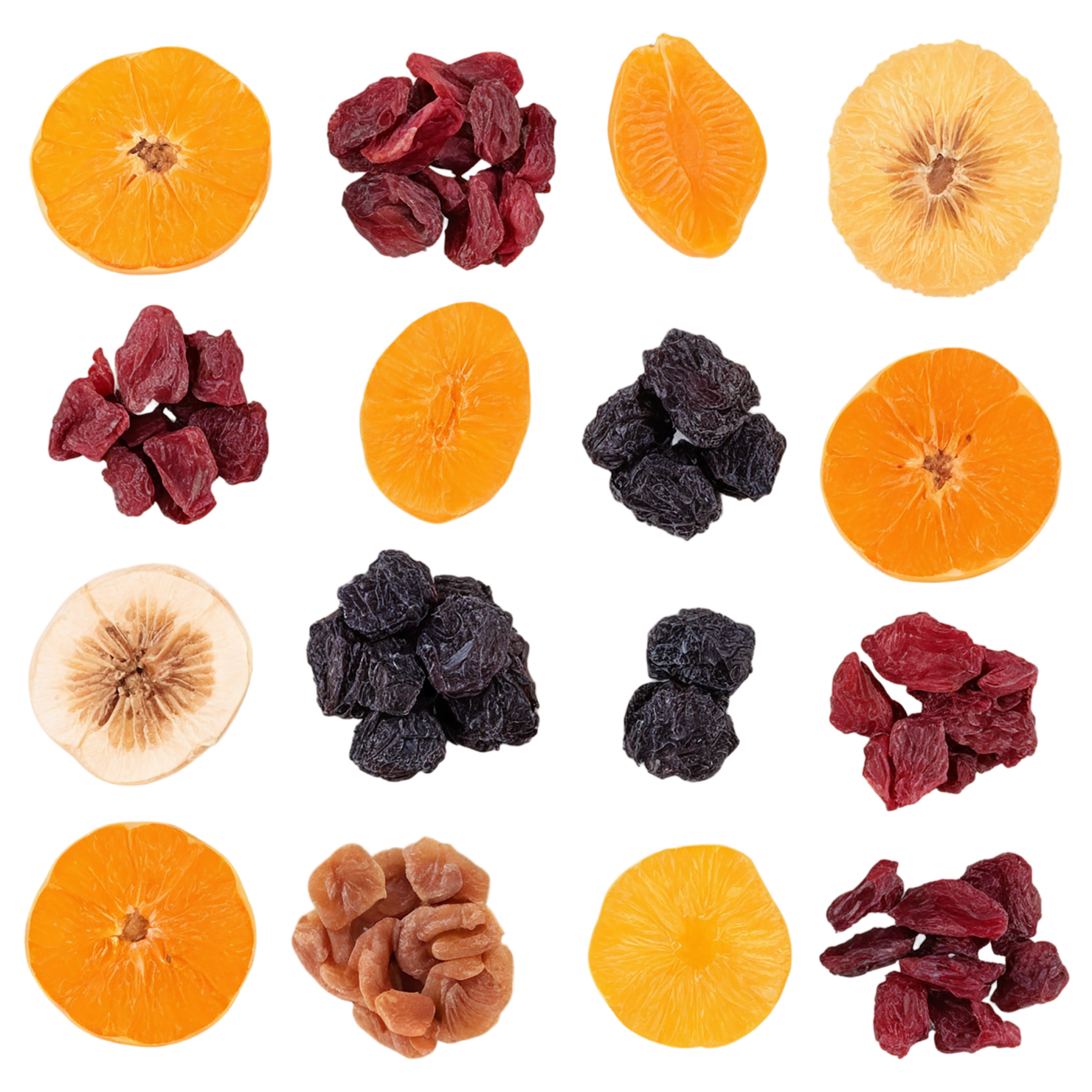 Dried fruits snacks isolated on transparent background #9099