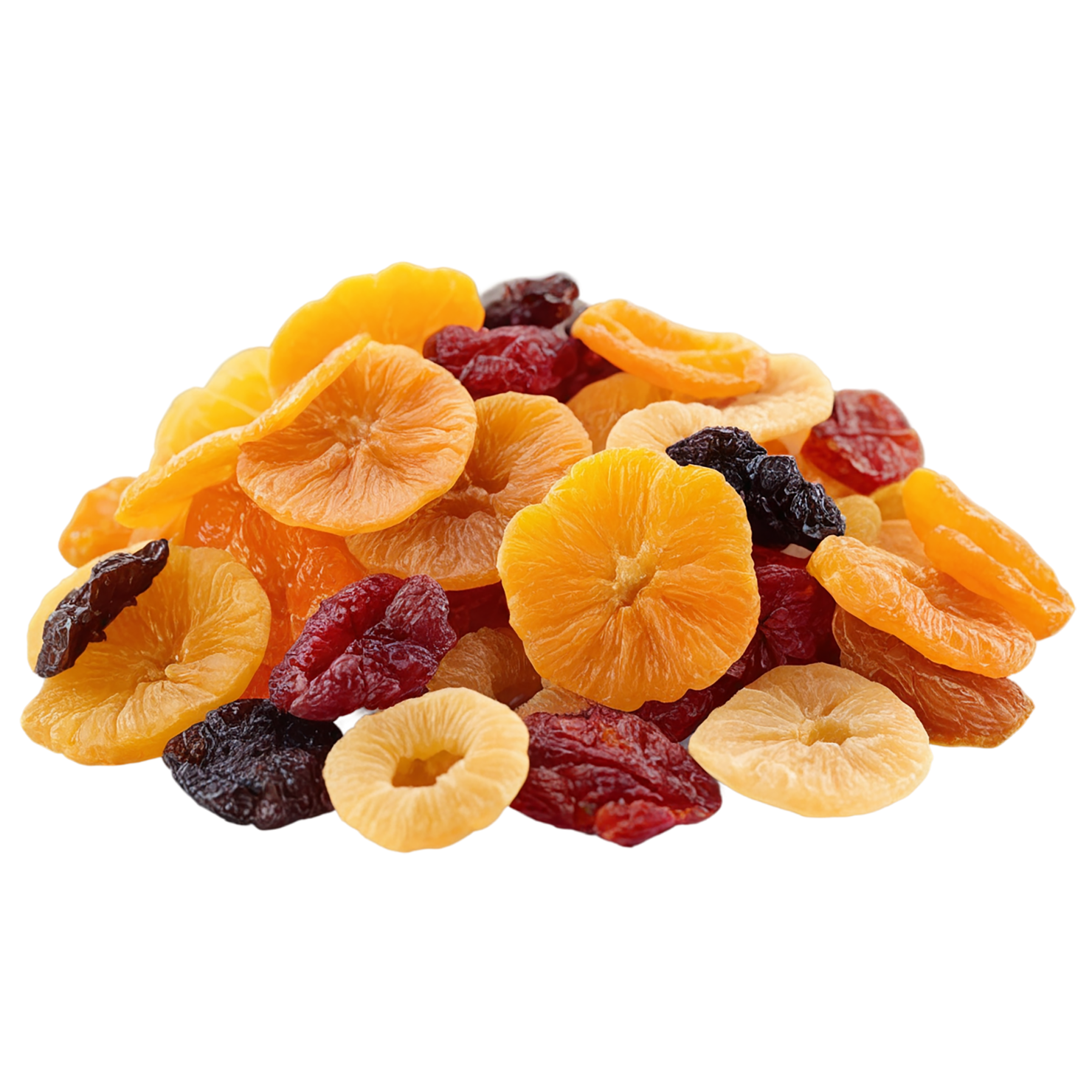 Dried fruits snacks isolated on transparent background #9102