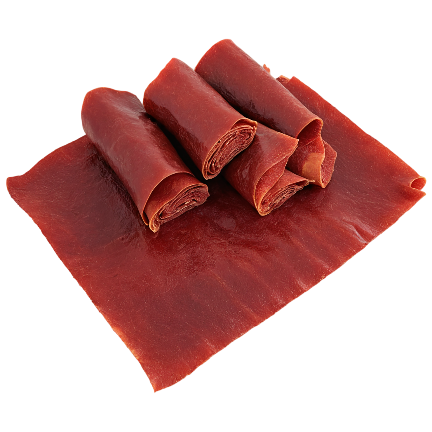 Fruit leather snacks isolated on transparent background #9167