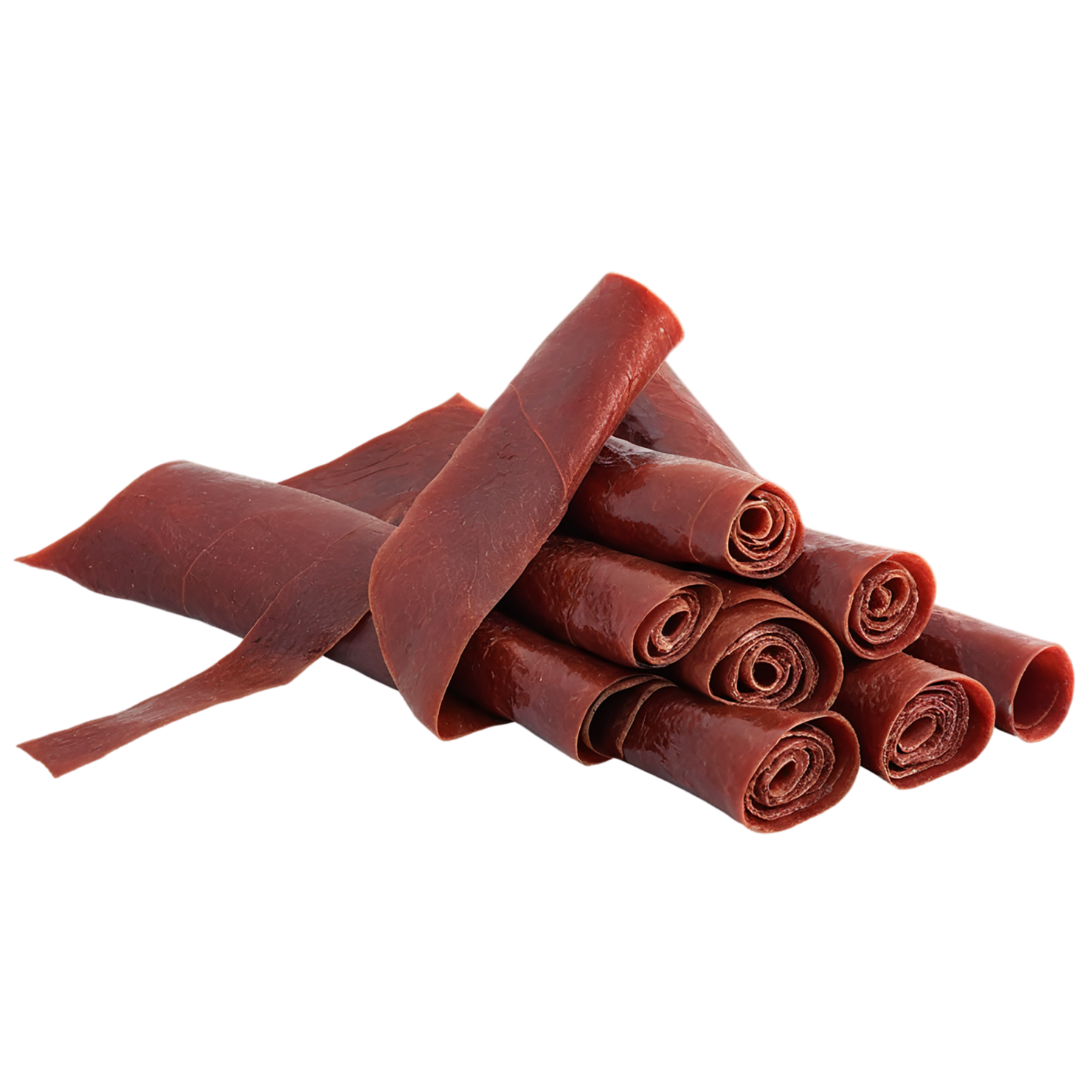 Fruit leather snacks isolated on transparent background #9176