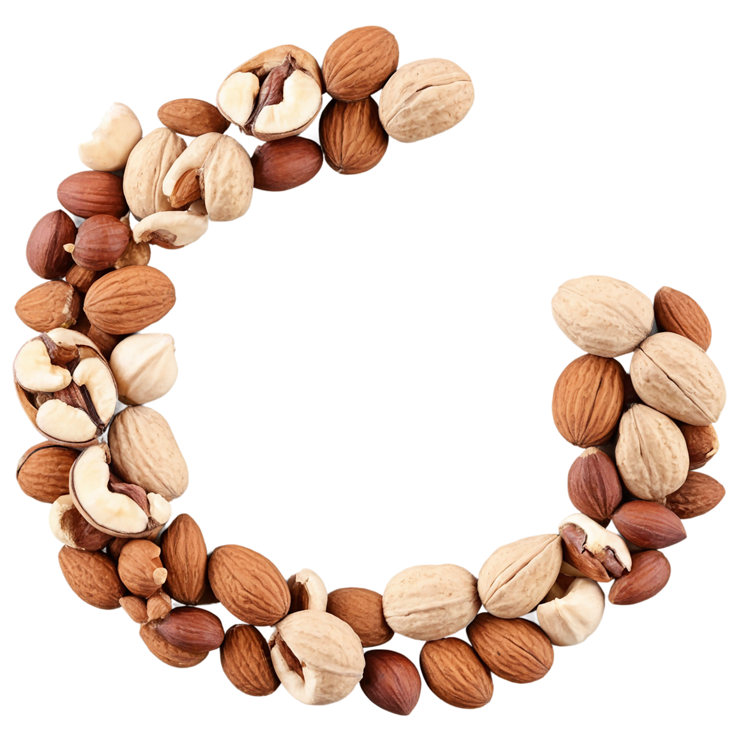 Nuts snacks isolated on transparent background #9252