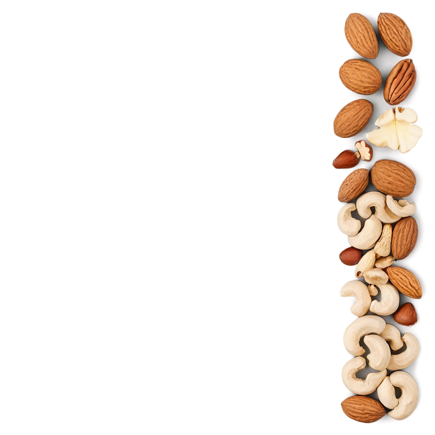 Nuts snacks isolated on transparent background #9264