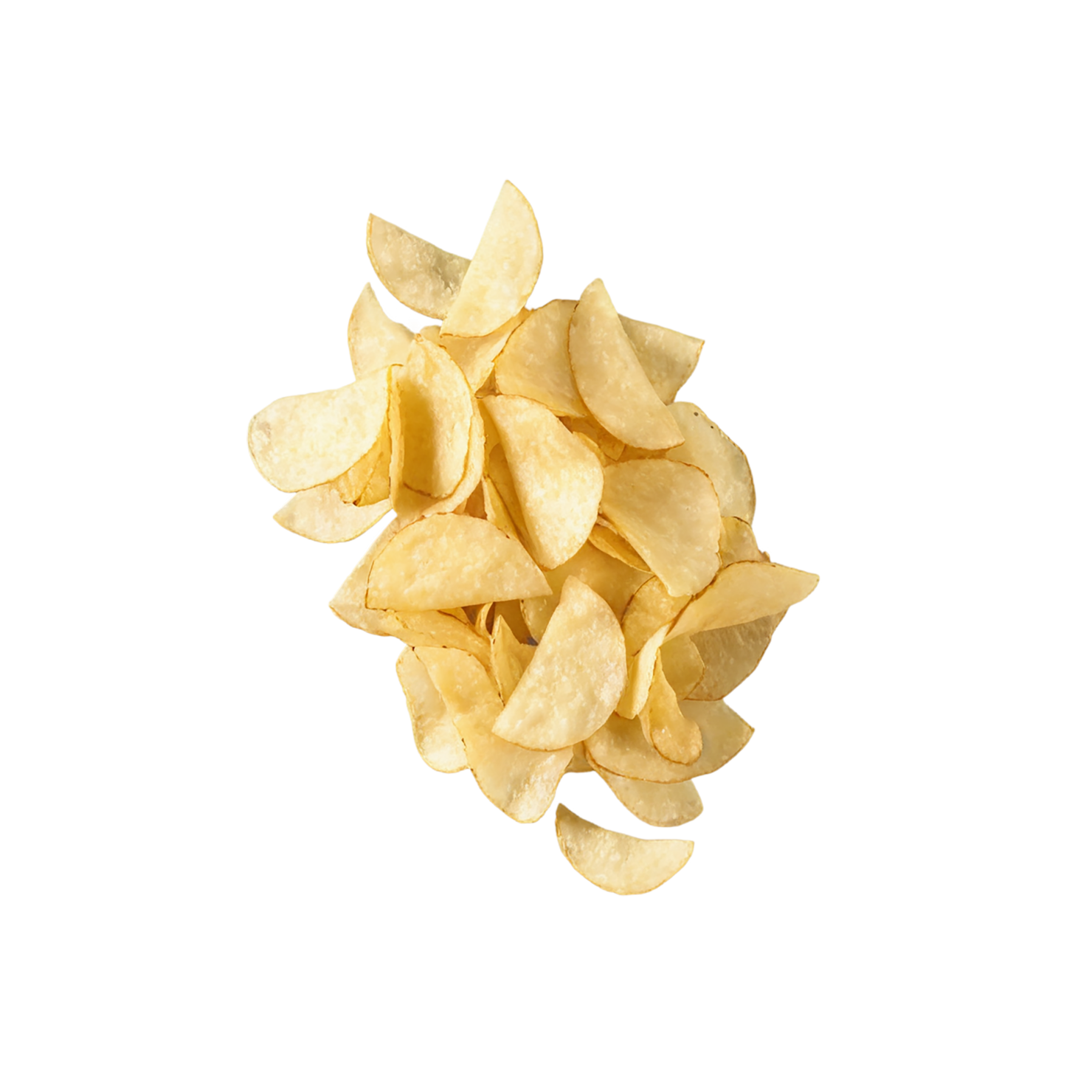 Potato chips snacks isolated on transparent background #9298