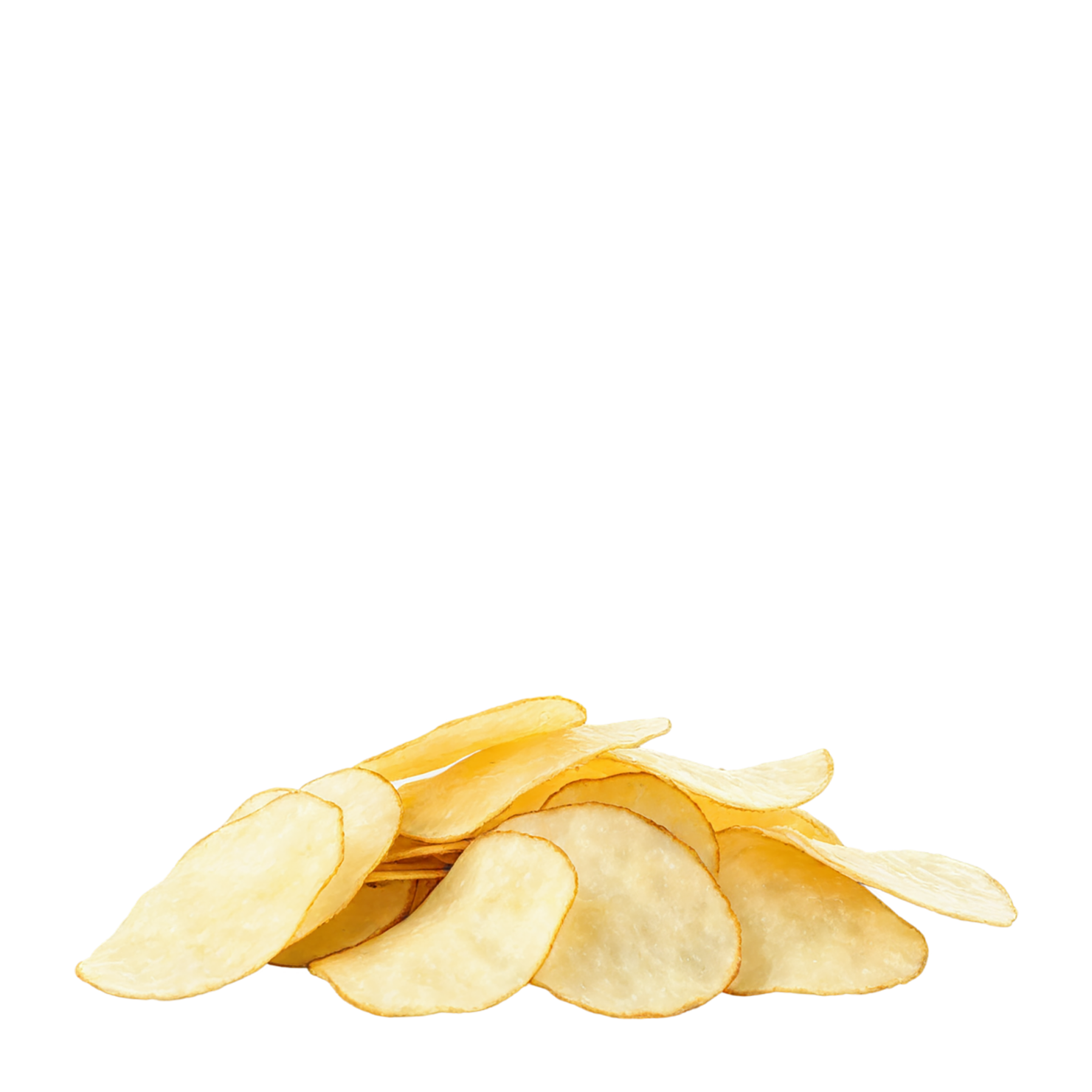 Potato chips snacks isolated on transparent background #9306