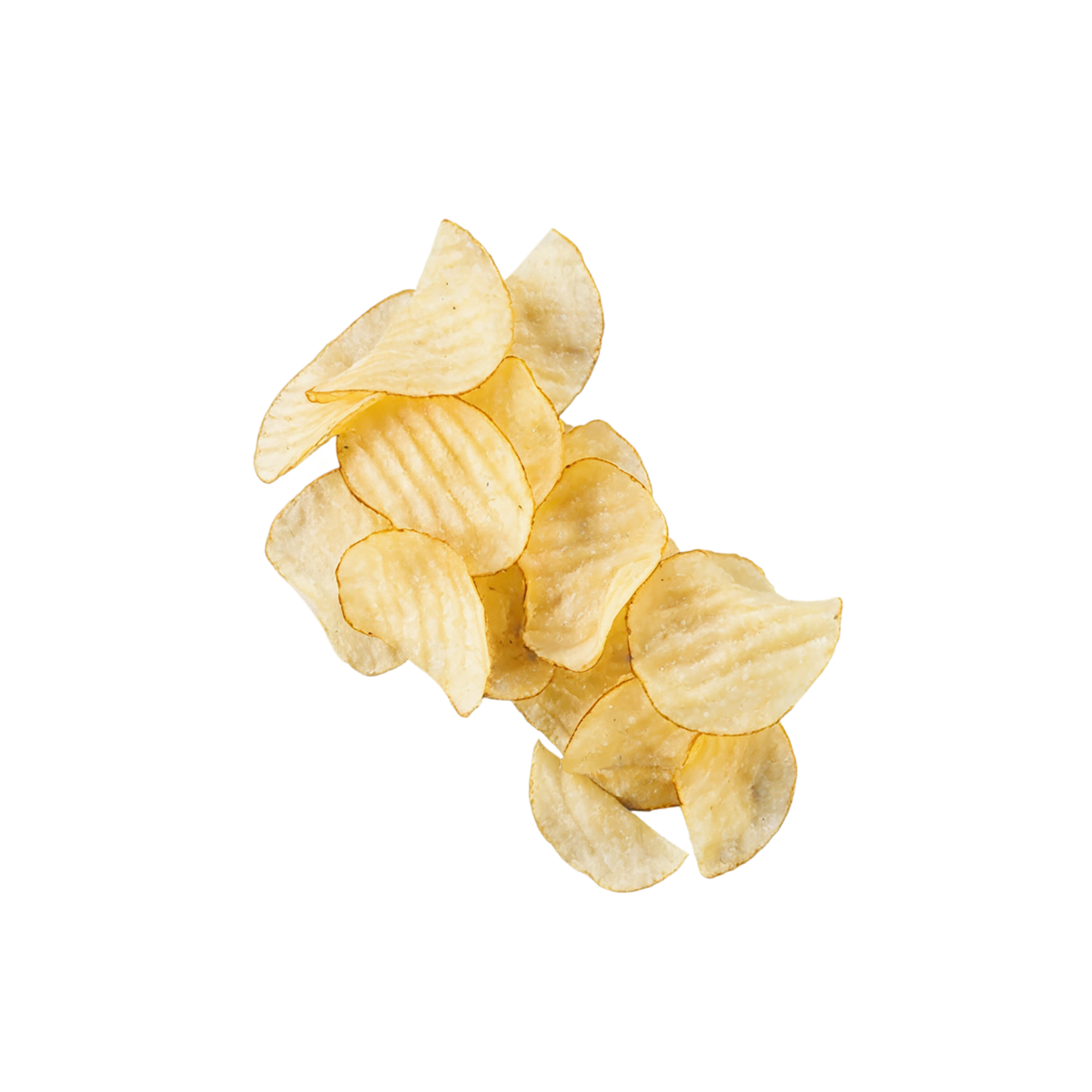 Potato chips snacks isolated on transparent background #9307