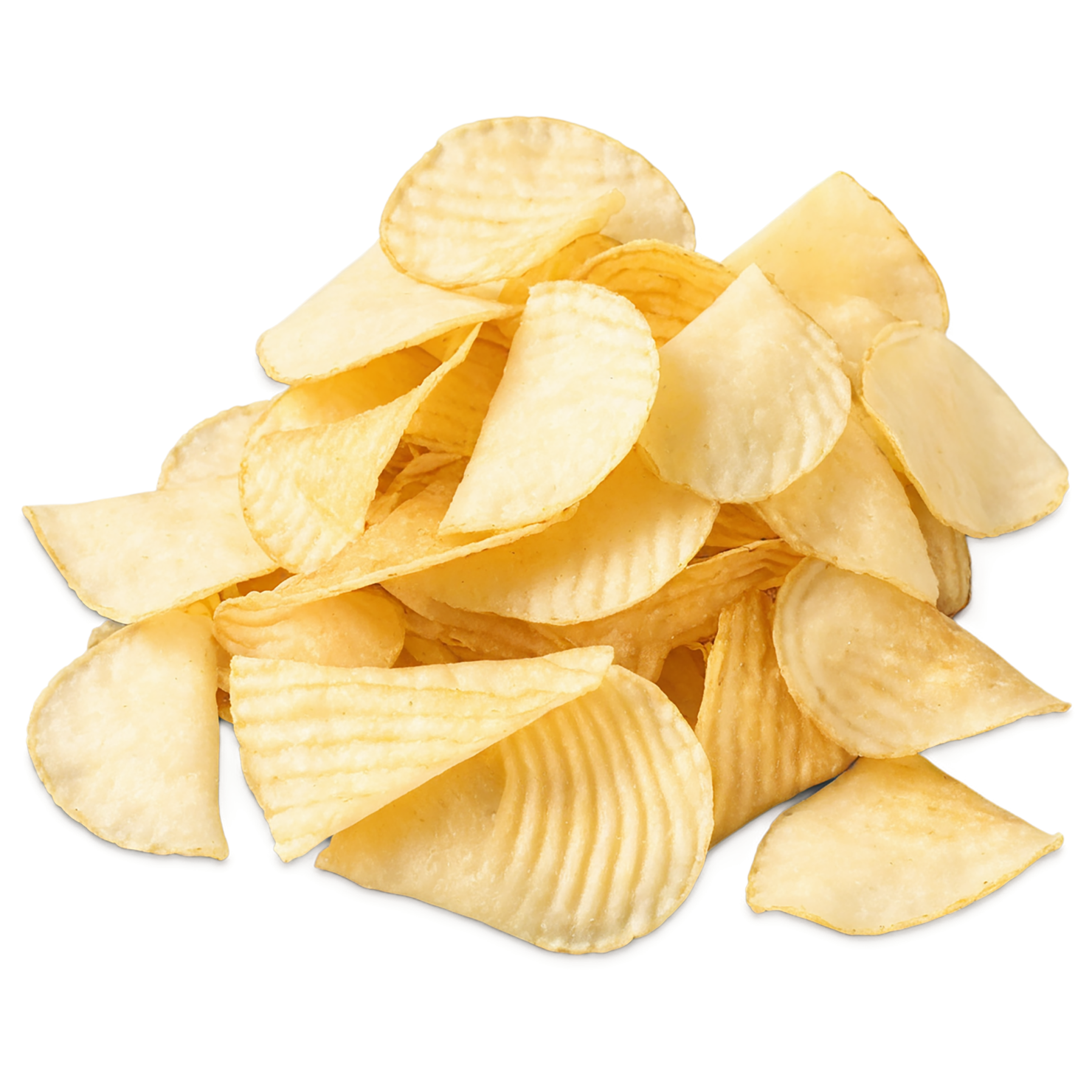 Potato chips snacks isolated on transparent background #9312