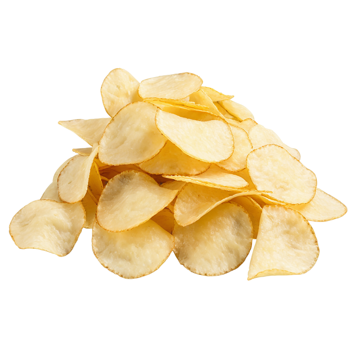 Potato chips snacks isolated on transparent background #9314
