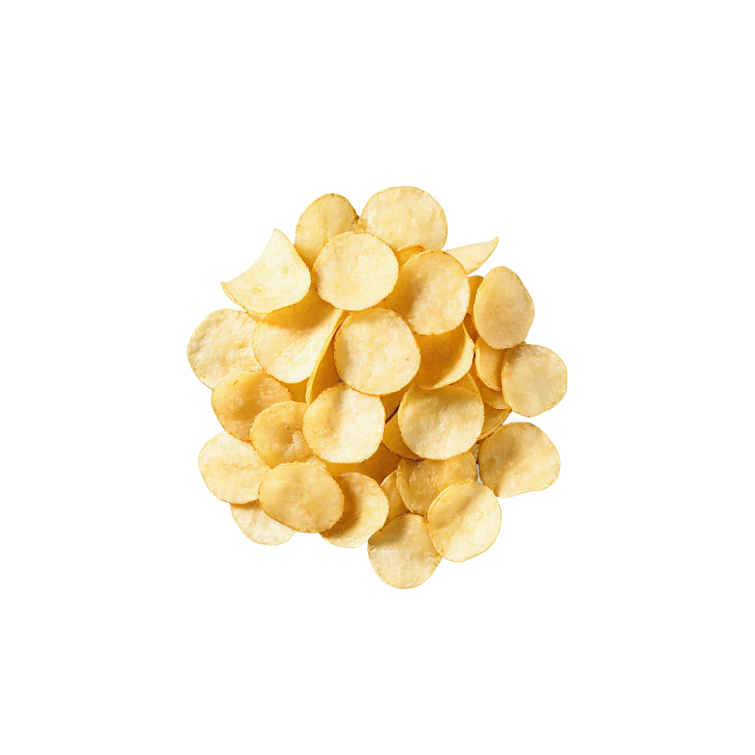 Potato chips snacks isolated on transparent background #9315
