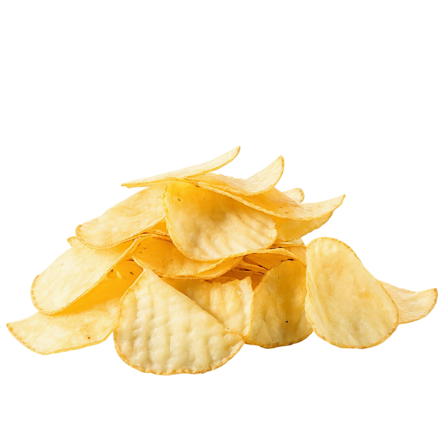 Potato chips snacks isolated on transparent background #9317