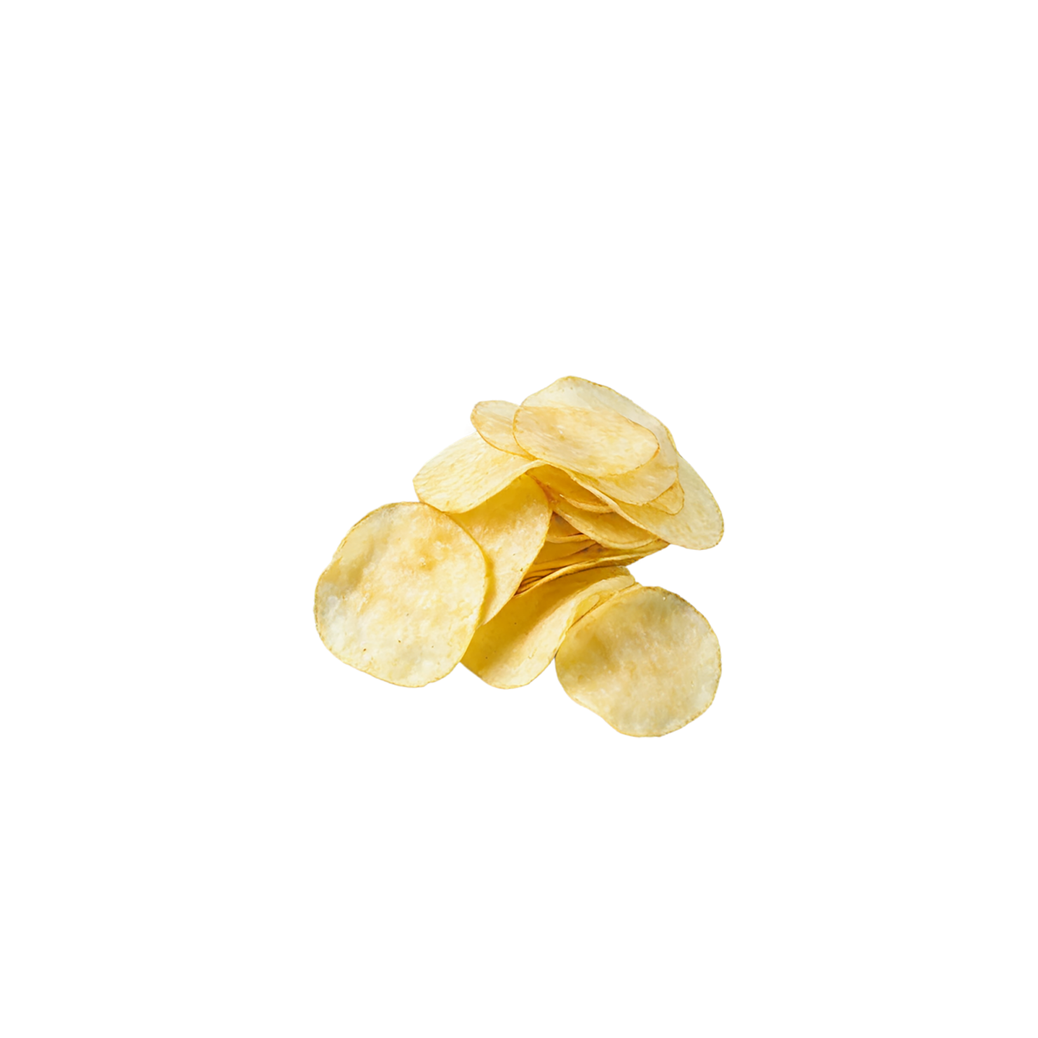 Potato chips snacks isolated on transparent background #9319