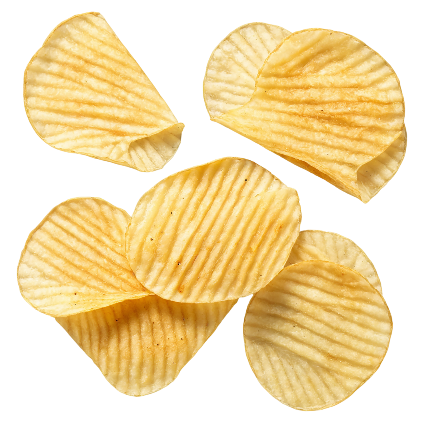 Potato chips snacks isolated on transparent background #9321