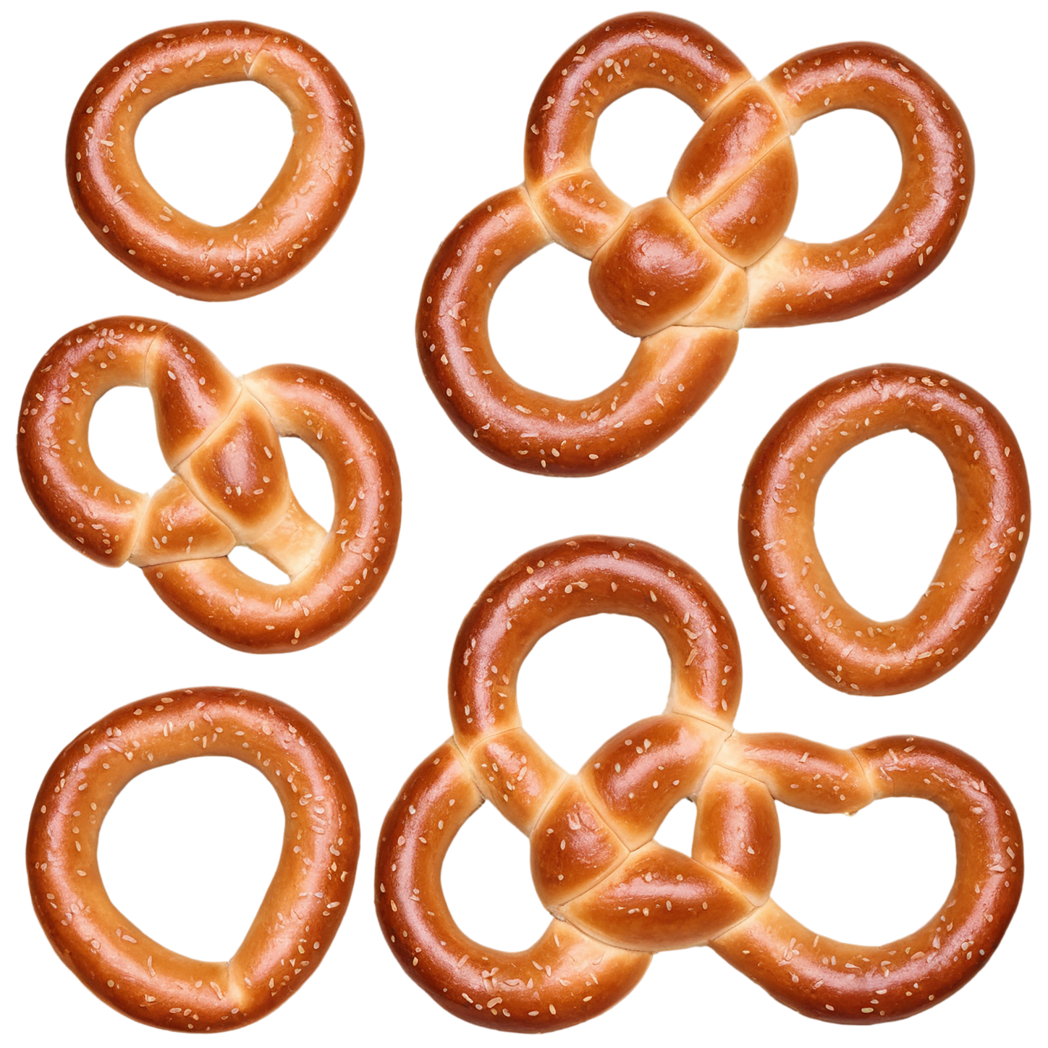 Pretzels snacks isolated on transparent background #9340