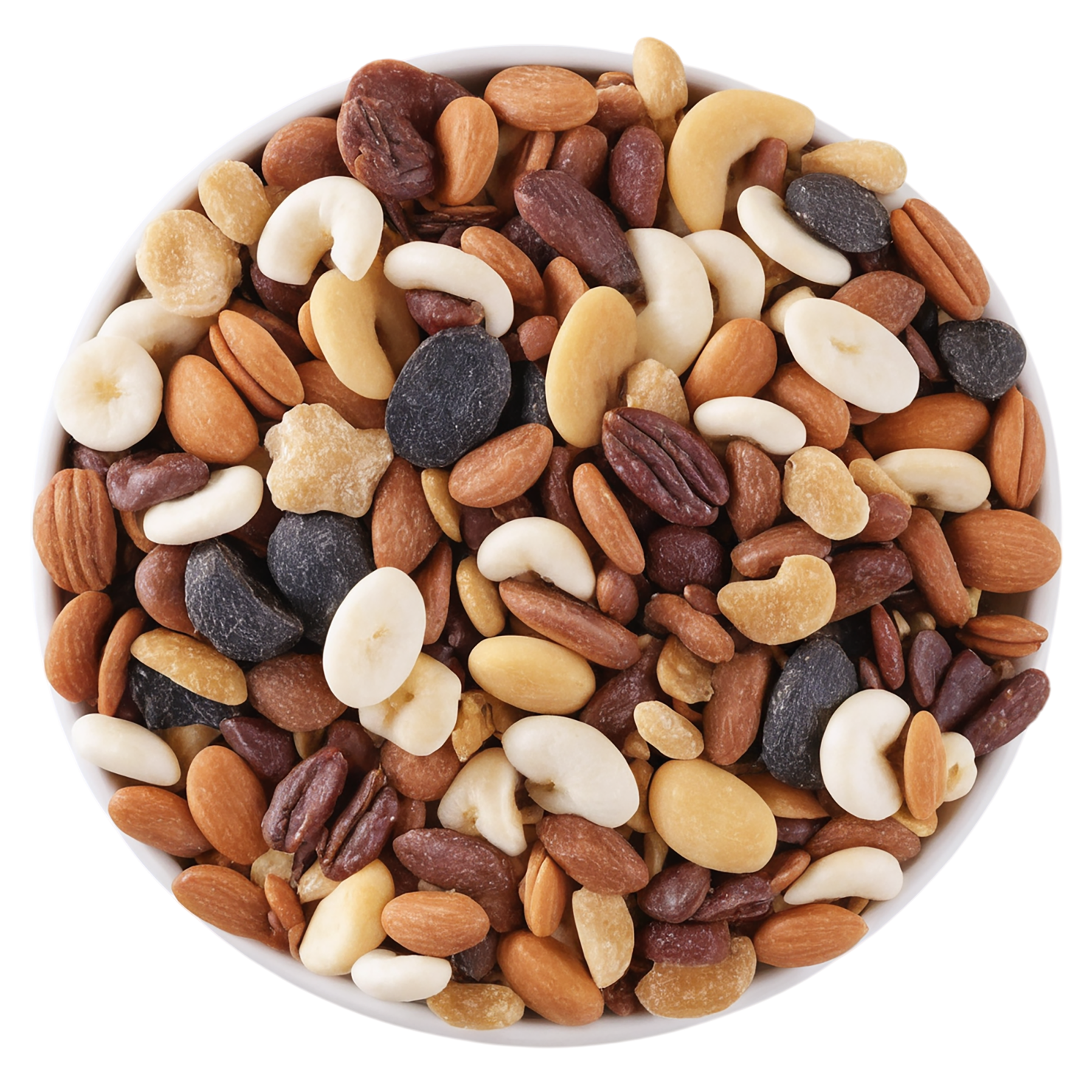 Trail mix snacks isolated on transparent background #9398