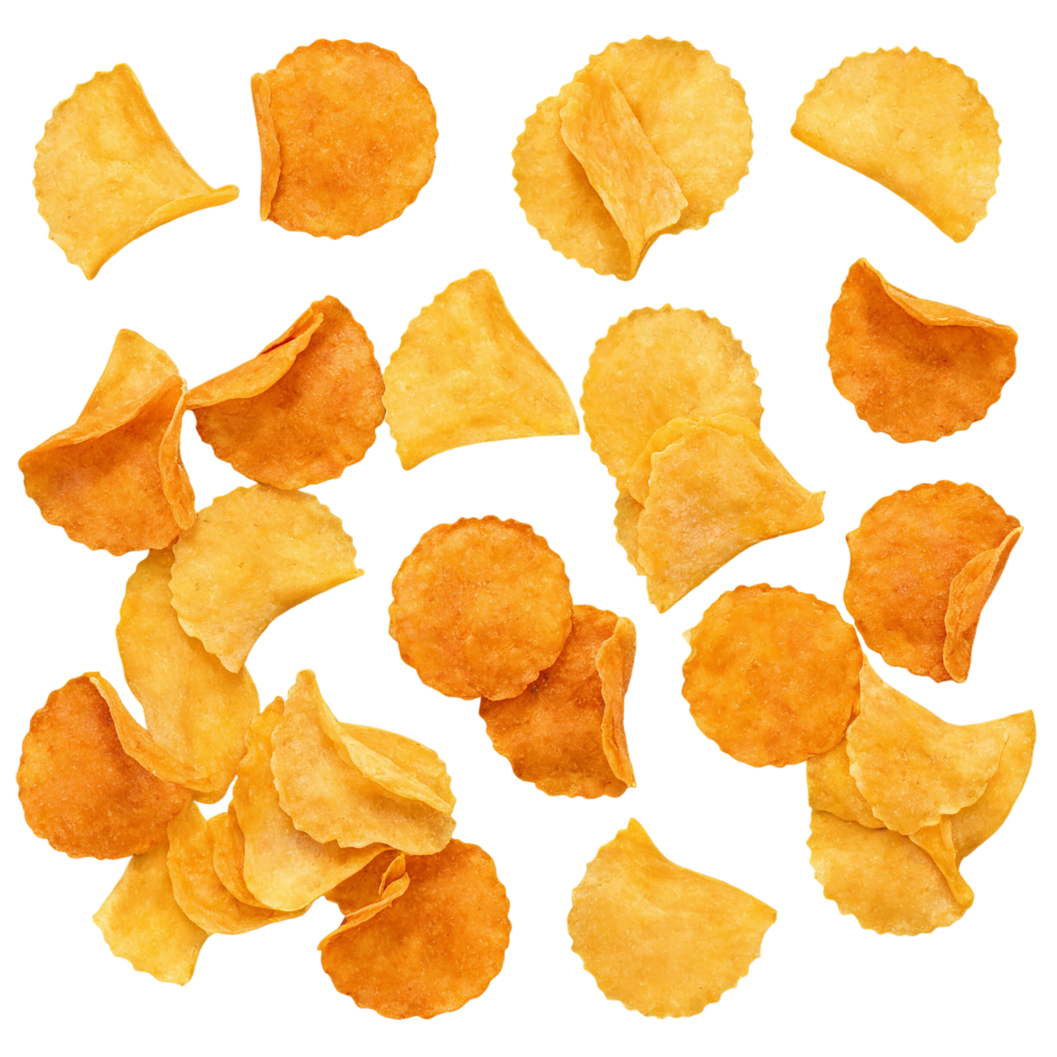 Veggie chips snacks isolated on transparent background #9420