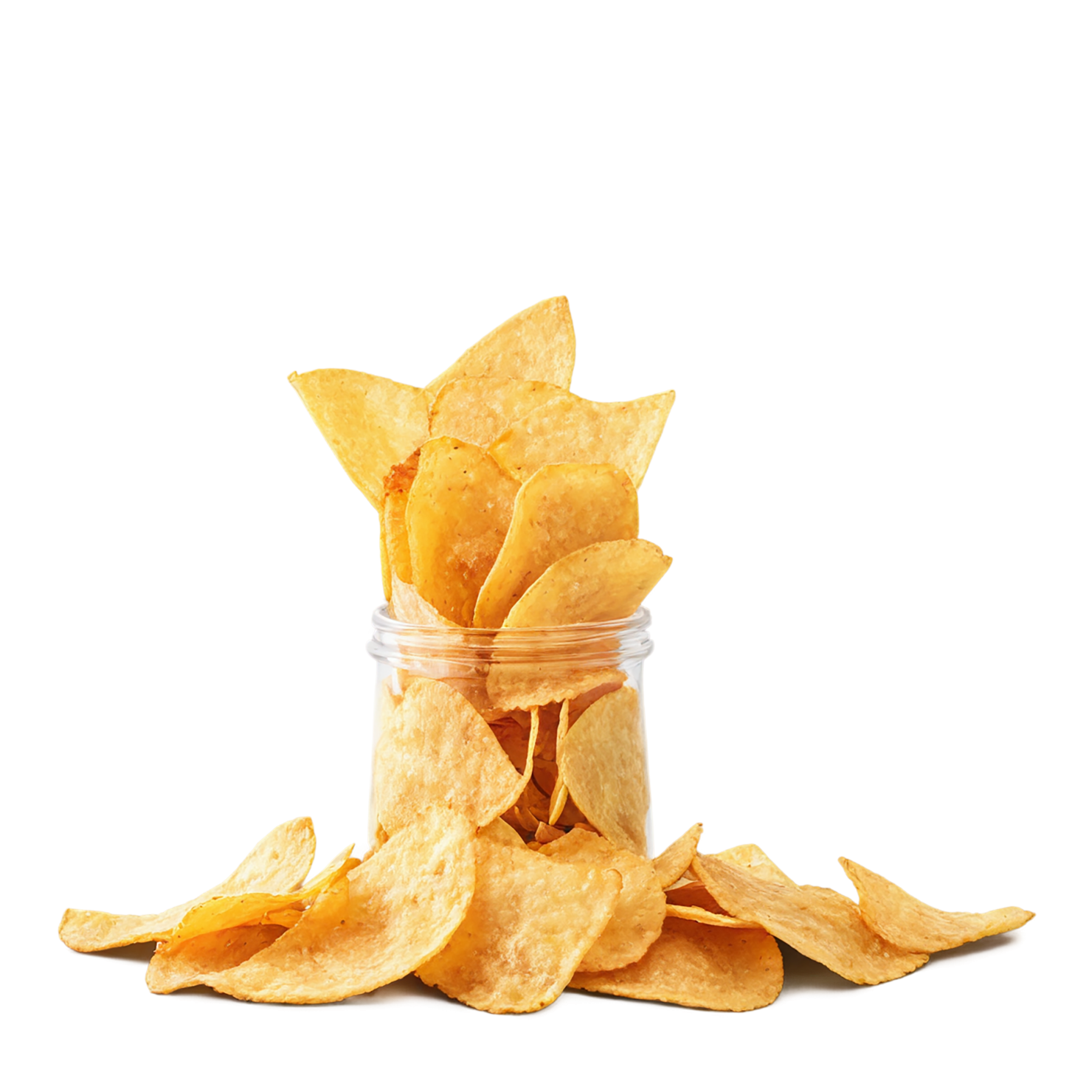 Veggie chips snacks isolated on transparent background #9435