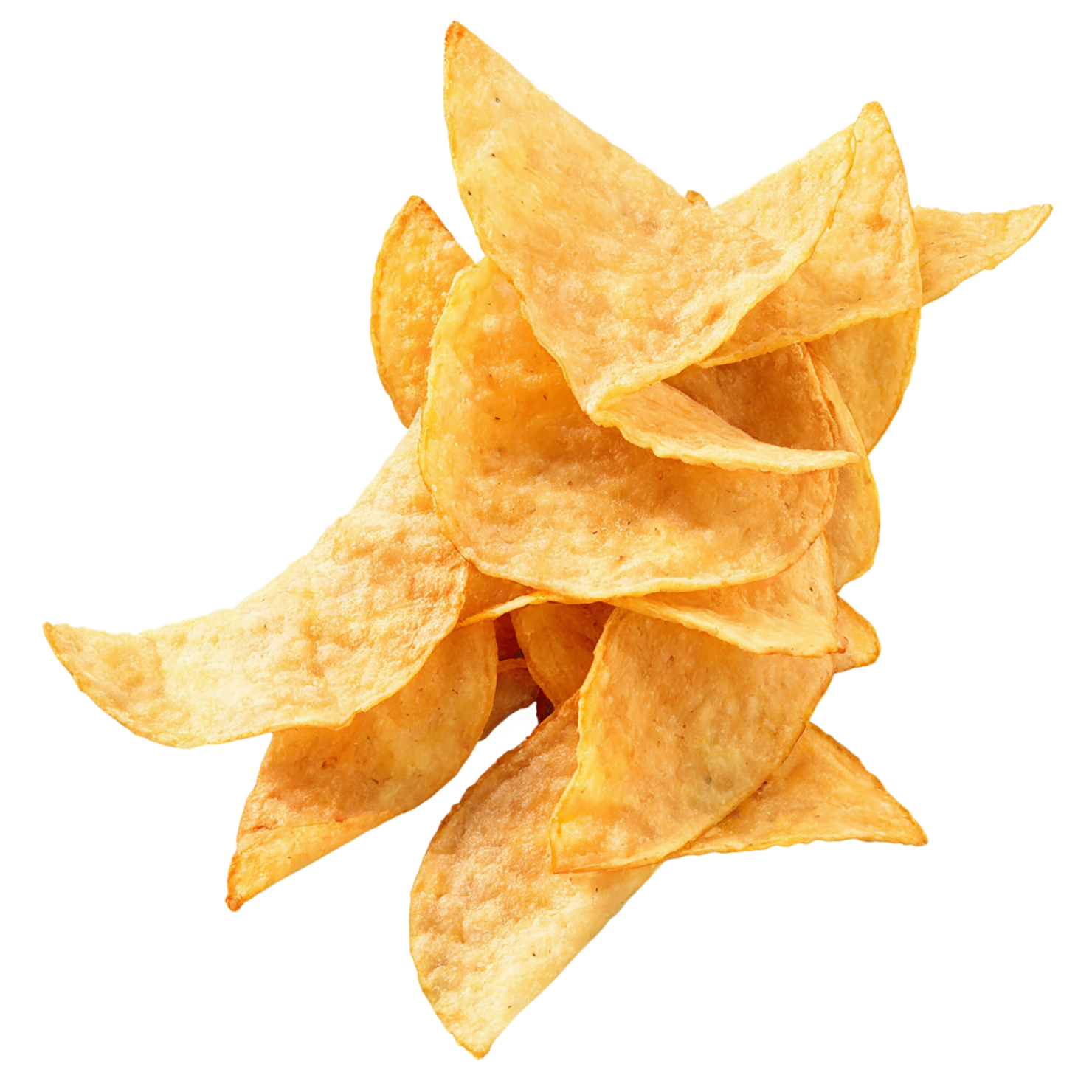 Veggie chips snacks isolated on transparent background #9439