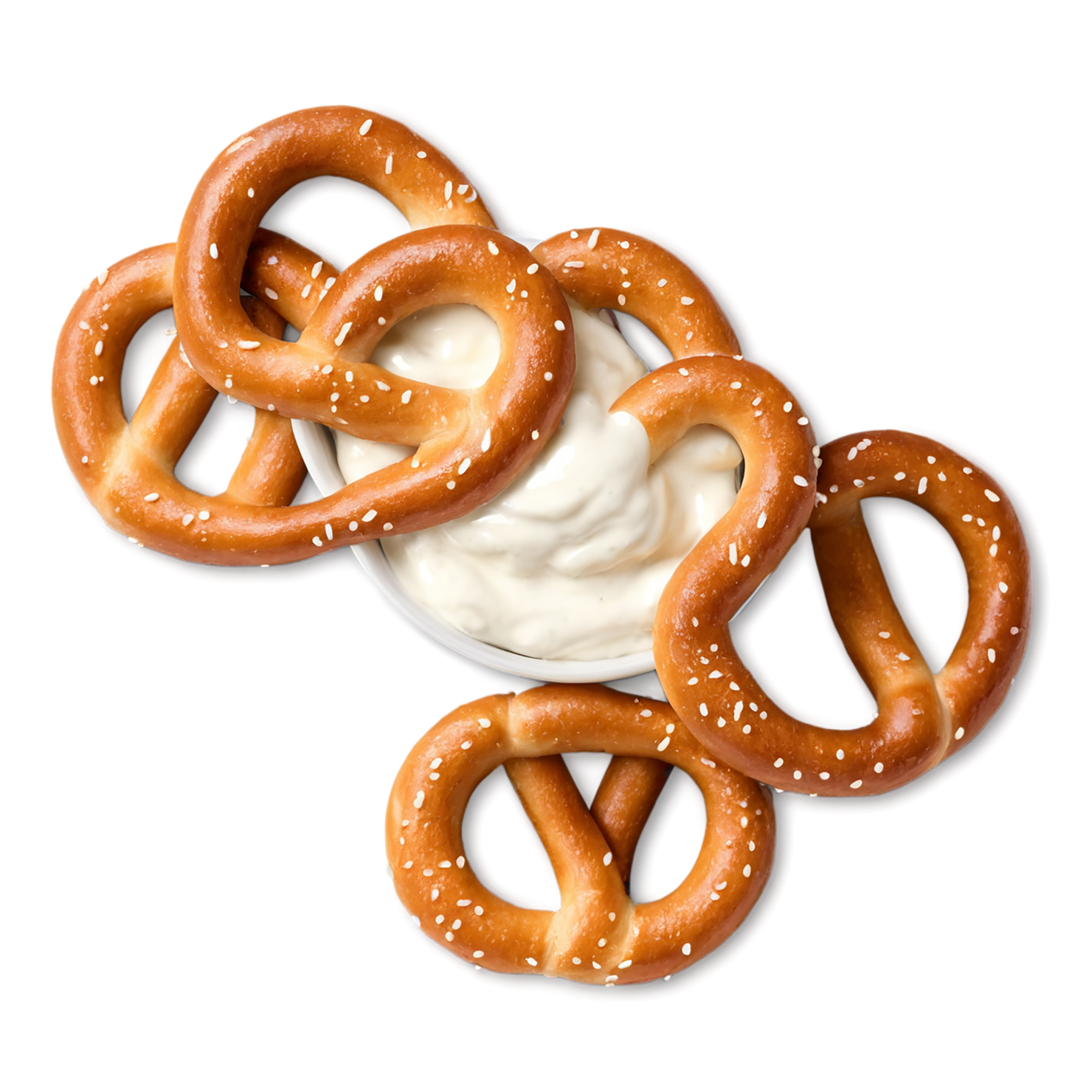 Yogurt-covered pretzels snacks isolated on transparent background #9455