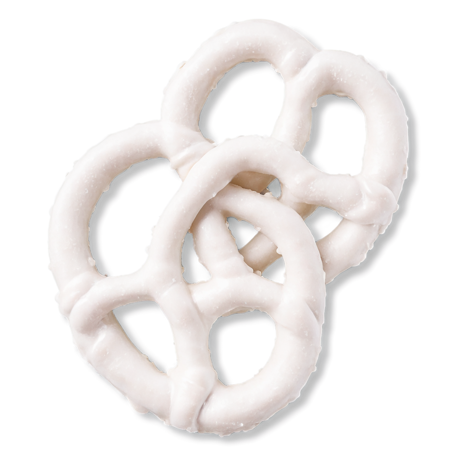 Yogurt-covered pretzels snacks isolated on transparent background #9456