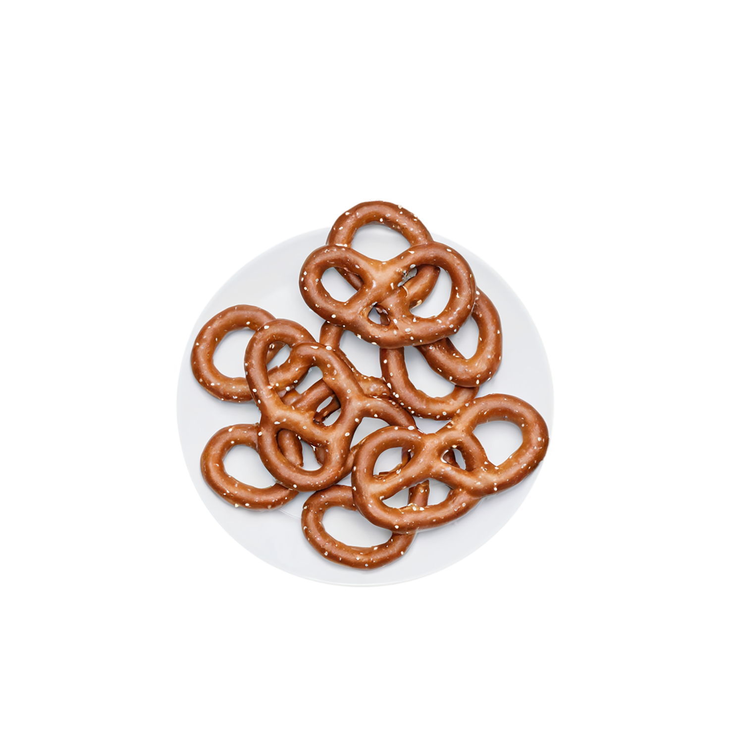 Yogurt-covered pretzels snacks isolated on transparent background #9458