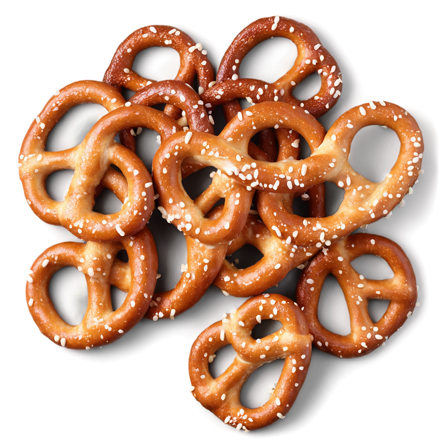 Yogurt-covered pretzels snacks isolated on transparent background #9459
